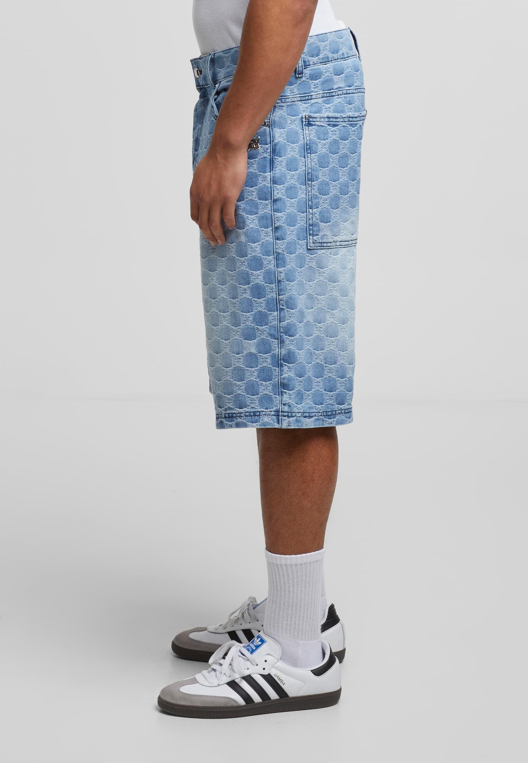PEQUS Cargoshorts »PEQUS PEQUS Aether Monogram Denim Jorts«, (1 tlg.)
