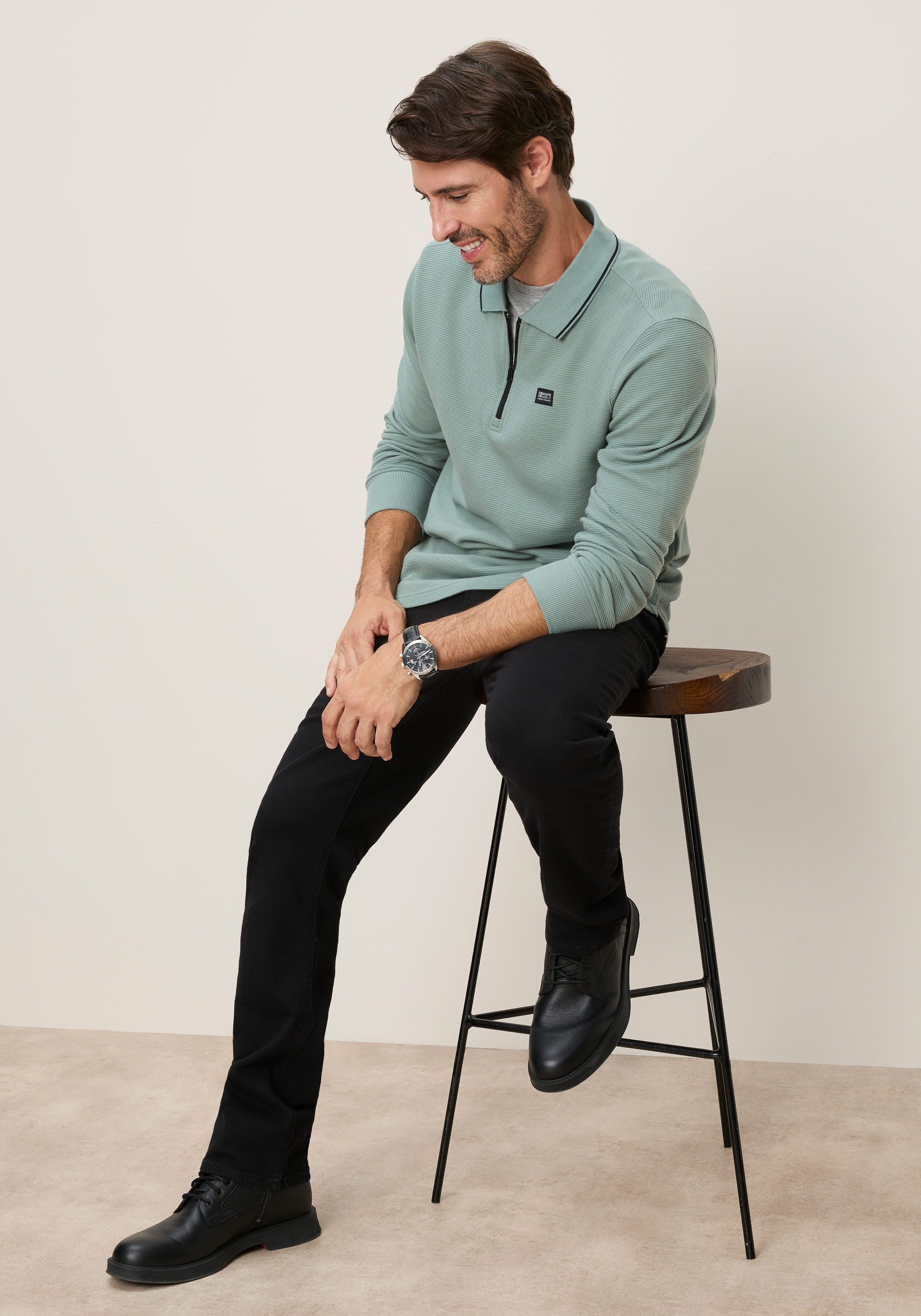 Mans World "mit Polokragen", Bequem wie ein Sweatshirt. Smart wie ein Polo.