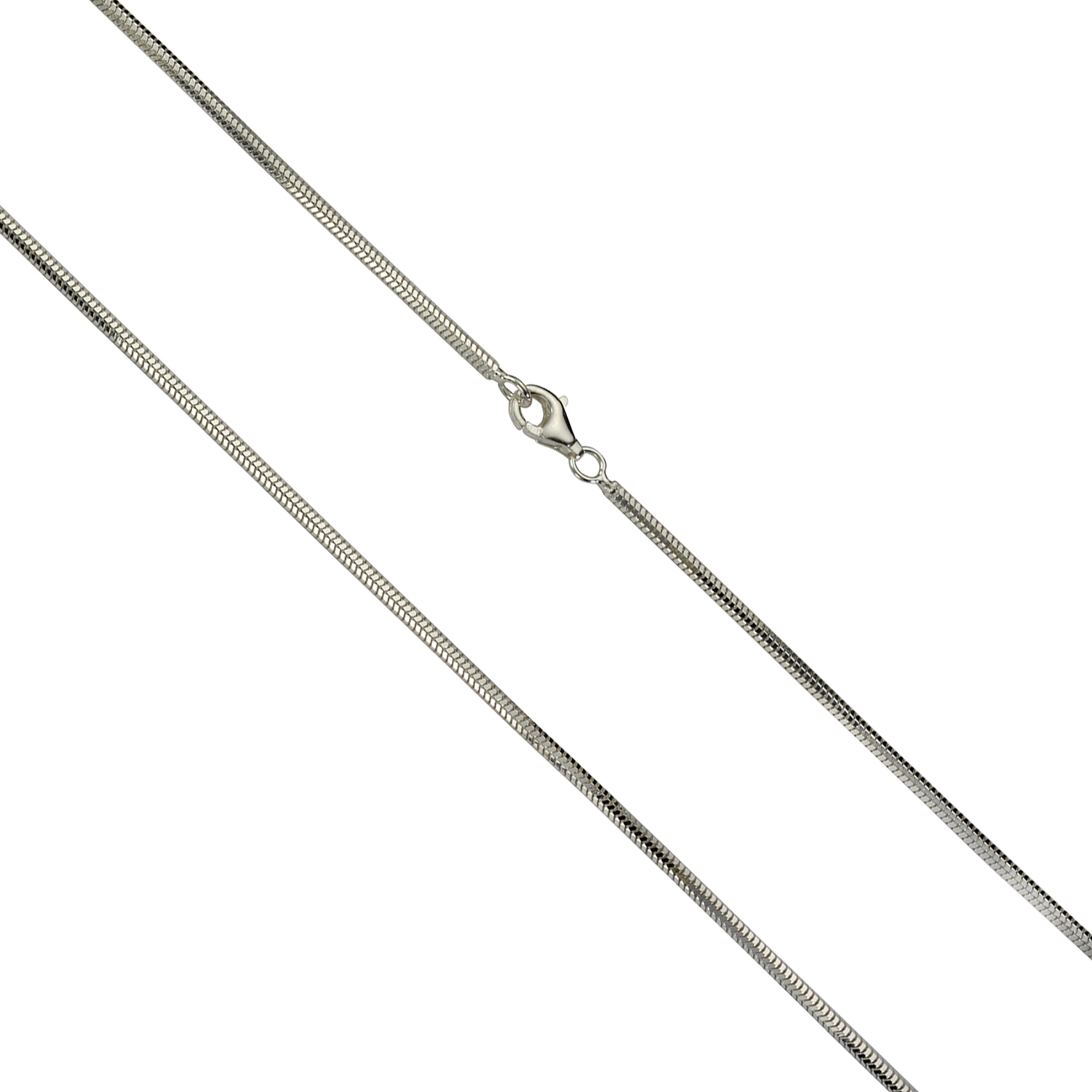 Collierkettchen VIVANCE "925/- Silber Schlangenkette diamantiert", weiß, Halsketten, Damen, 80,0cm, Silber 925 (Sterlingsilber), L: 80 B: 1,8mm, glänzend, B:1,8mm