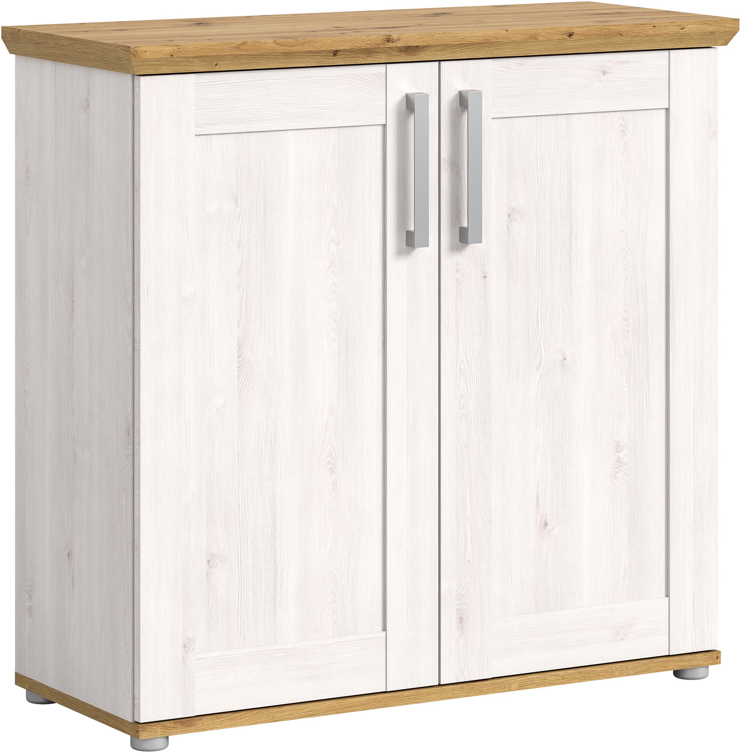 Home affaire Kommode "COSENZA, Breite 95 cm, 2 Türen, 2 Einlegeböden, 3 Fächer" in Landhausoptik, Anrichte, Schrank, Sideboard