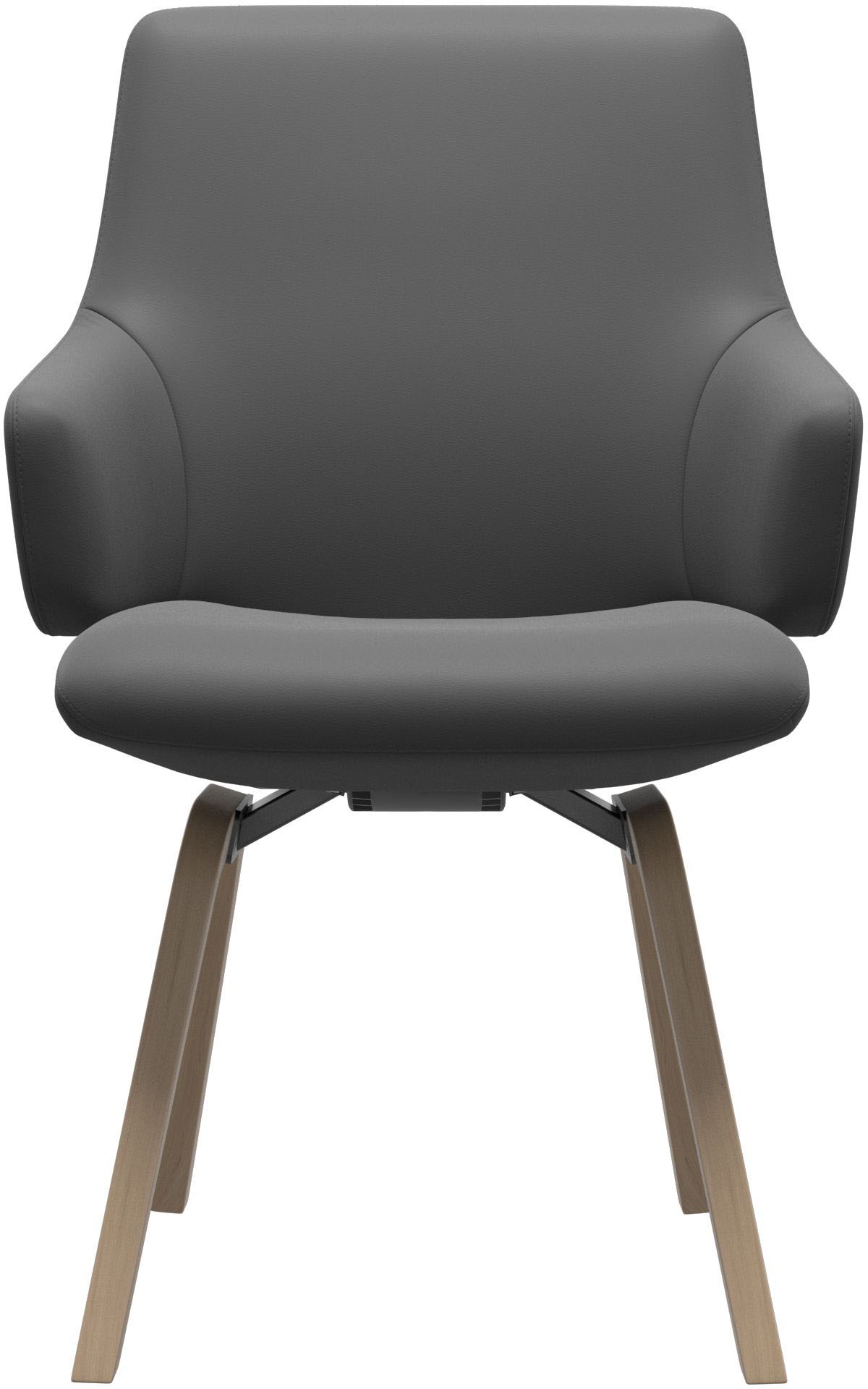 Polsterstuhl STRESSLESS "Laurel", grau (grau batick, schwarz), B:58cm H:92cm T:59cm, Leder BATICK: BATICK ist ein leicht korrigiertes, durchgefärbtes und genarbtes Möbelleder, bei dem die meisten Unebenheiten und Spuren in der Regel entfernt wurden., Stüh 2