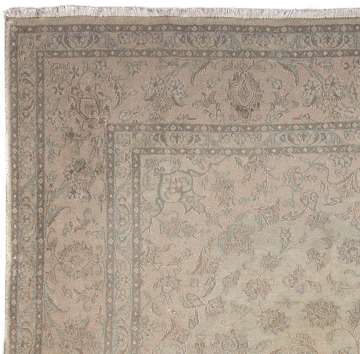 morgenland Wollteppich »Nain Medaillon Blu scuro 290 x 290 cm«, rund, Unikat mit Zertifikat