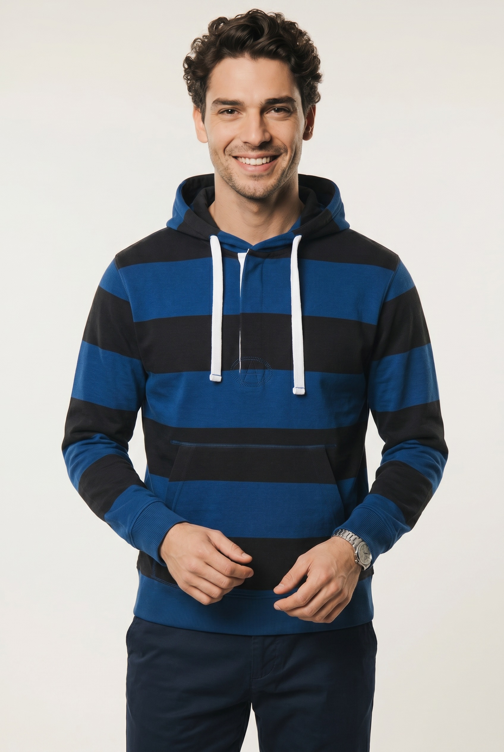 Pepe Jeans Hoodie "JOE STRIPES HOODIE", mit verdeckter Knopfleiste