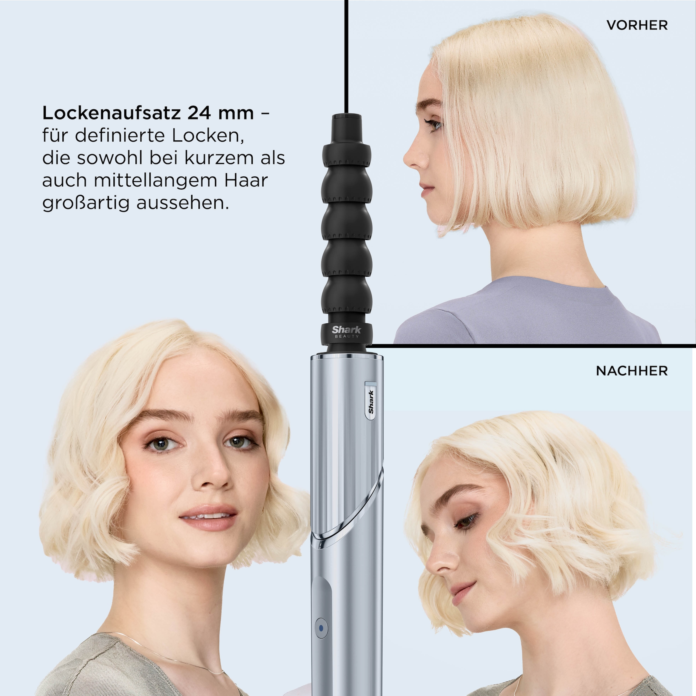 Shark Multihaarstyler »Shark FlexStyle Haarstyler und -trockner Glacial
Blue [HD476WHEU]« 6 Aufsätze Perfekt für jeden Haartyp