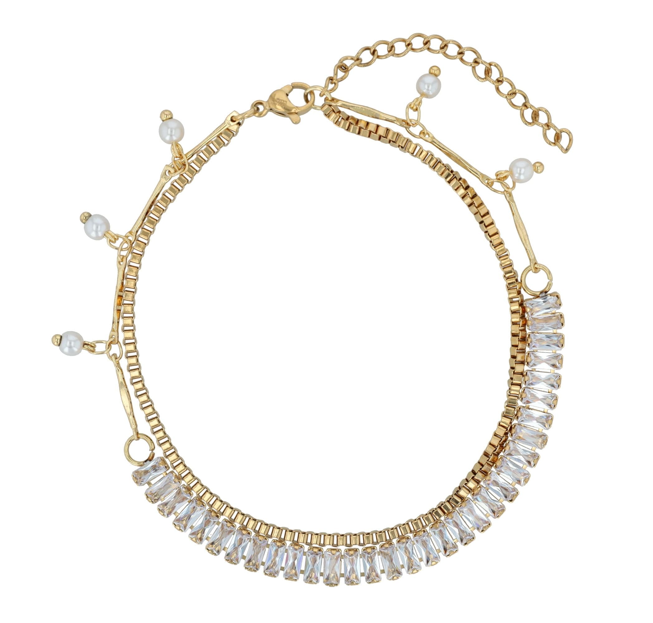 Adelia´s Fußkette »Damen Fußkettchen – aus Edelstahl« Zum Verschenken an Menschen, die Ihnen am Herzen liegen