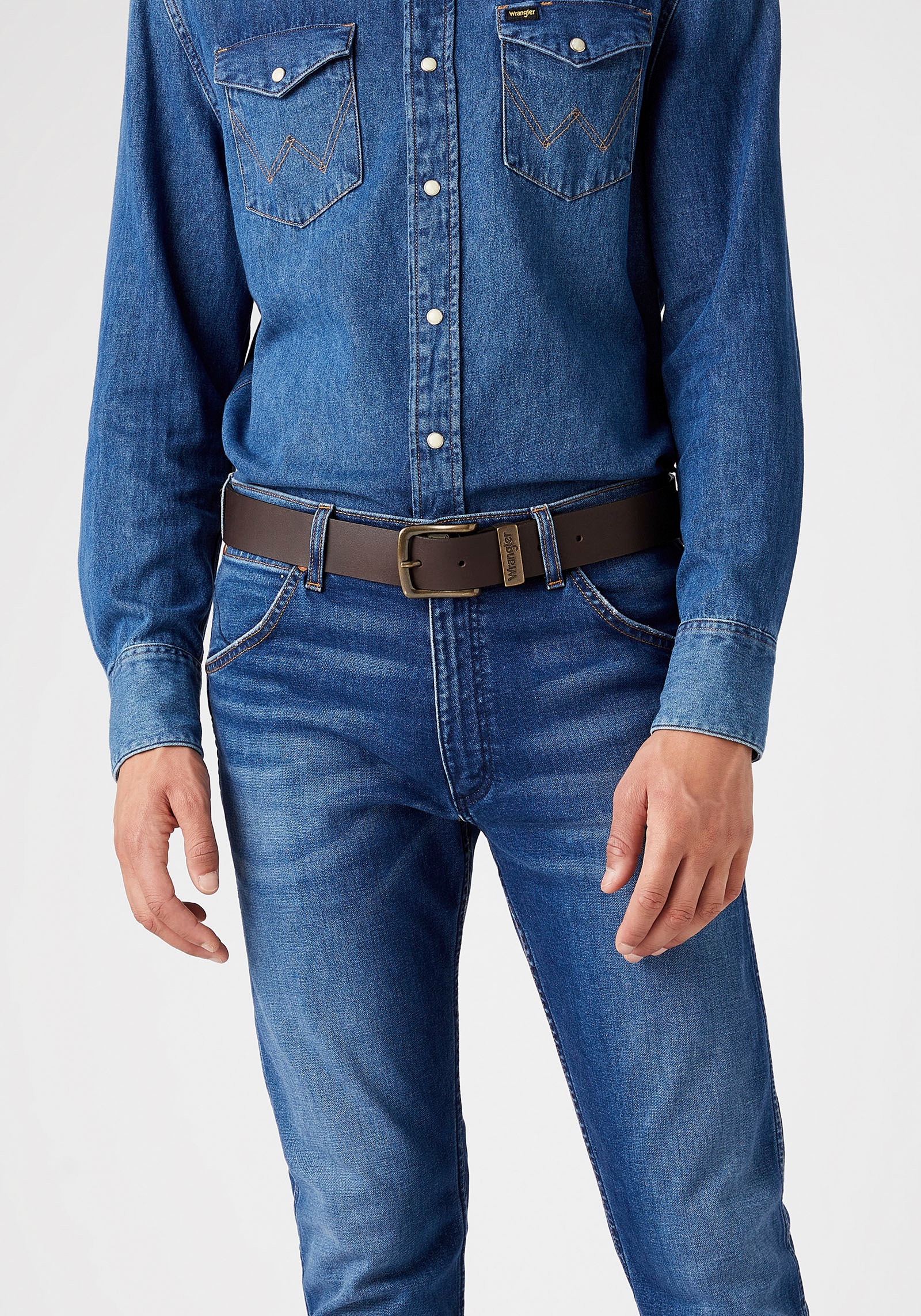 Wrangler Ledergürtel "METAL LOOP" günstig online kaufen