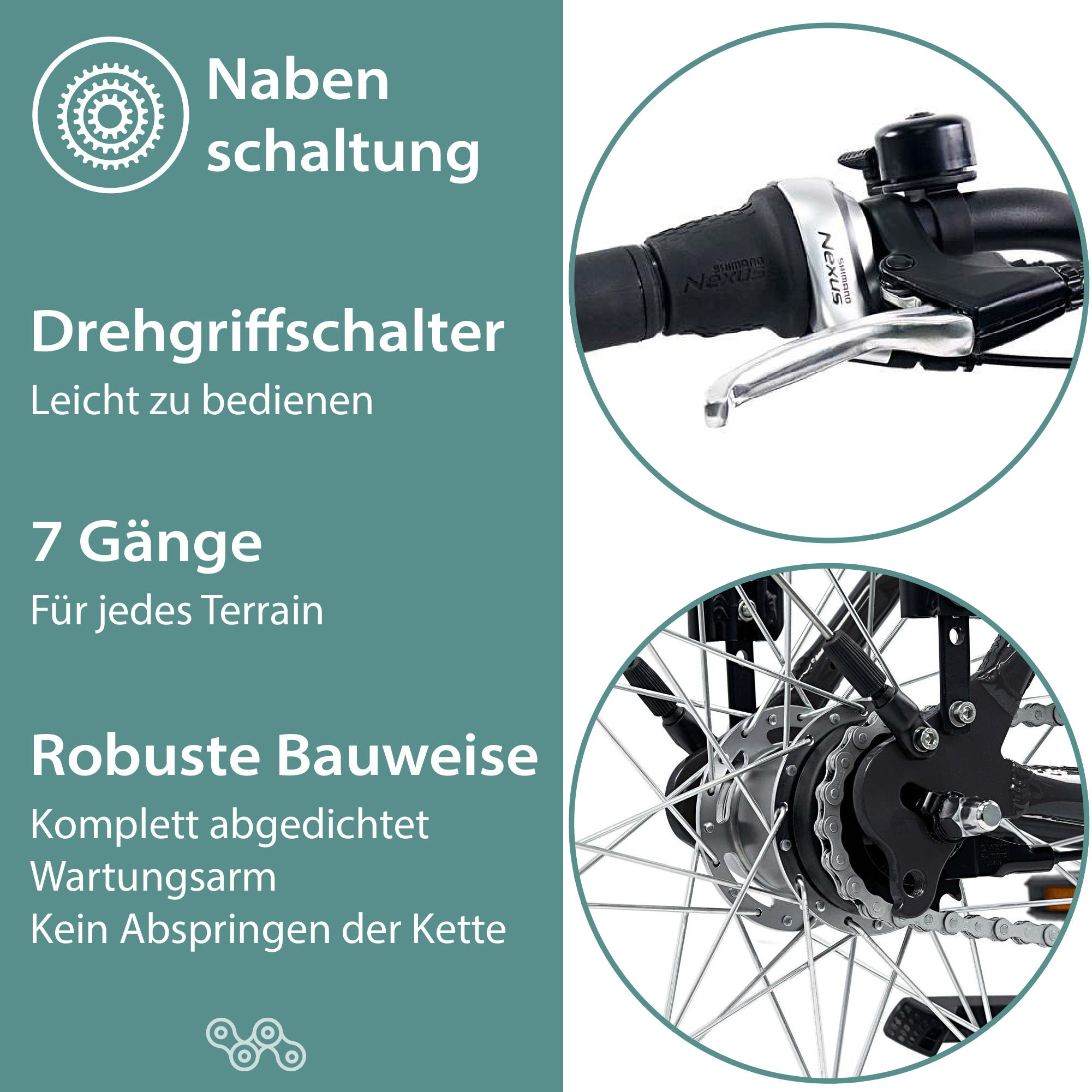 Tretwerk E-Bike »Cloud Pro«, 7 Gang, Frontmotor 250 W, (im Retro-Stil), Pedelec, Elektrofahrrad für Damen u. Herren