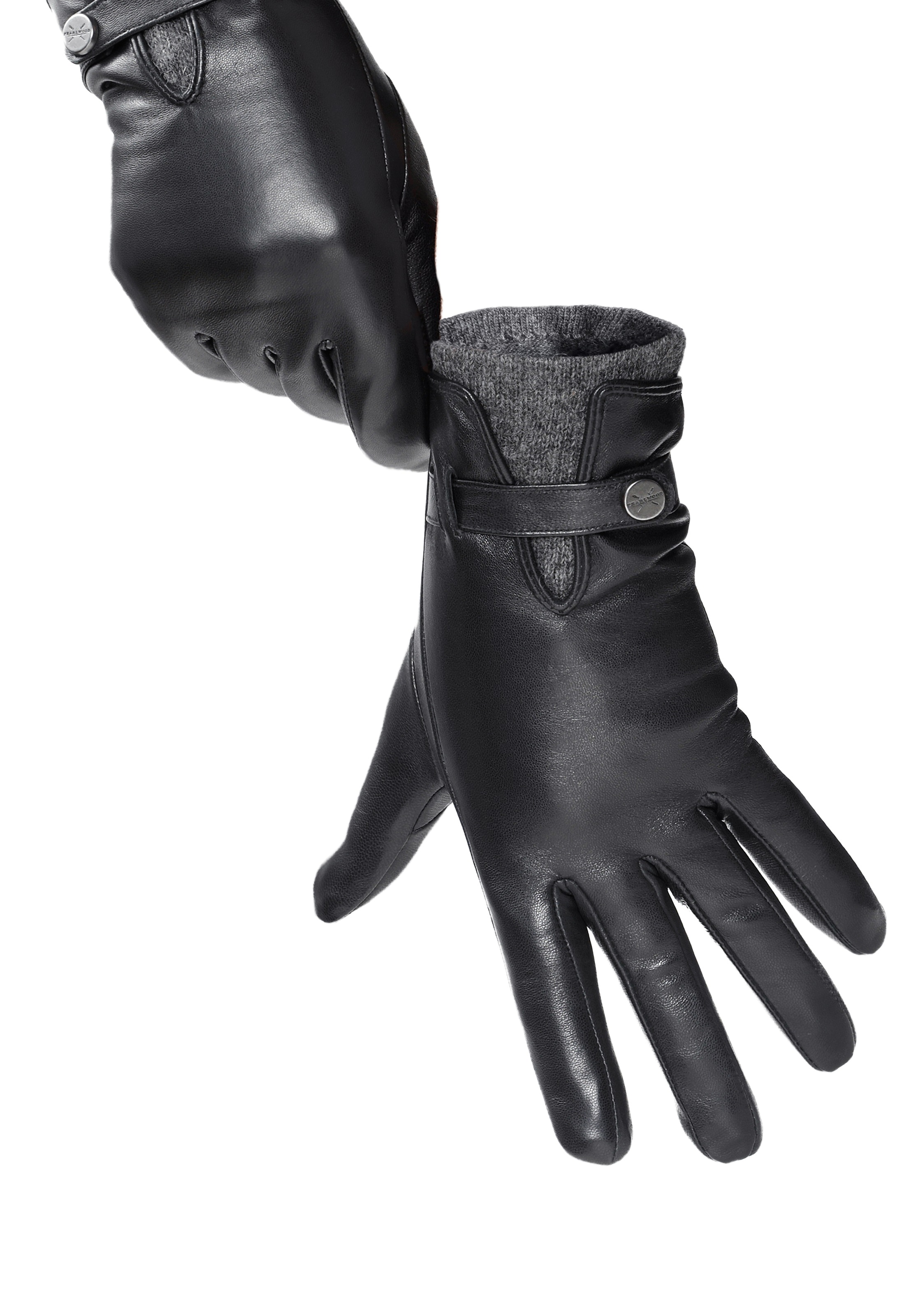 PEARLWOOD Lederhandschuhe "ALICIA" Original PEARLWOOD Druckknopf günstig online kaufen