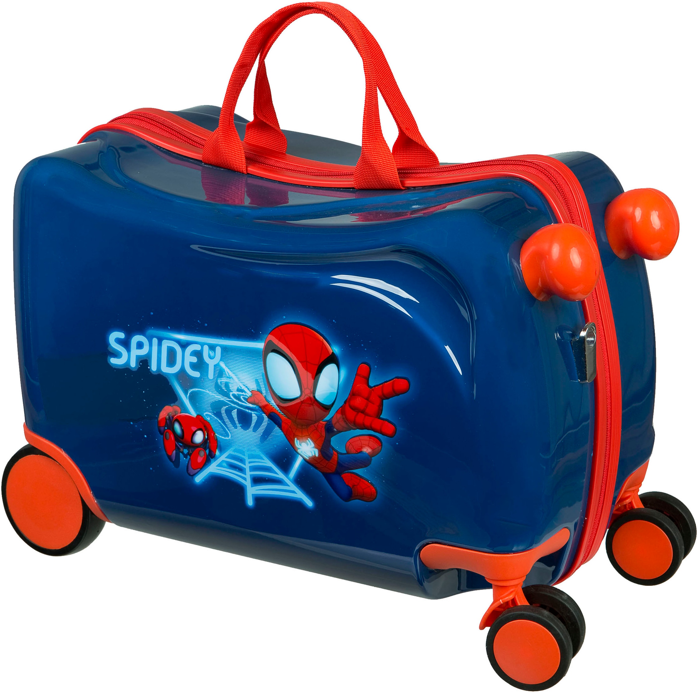 Kinderkoffer »Ride-on Trolley, Spider-Man«, 4 St. Rollen, zum sitzen und ziehen