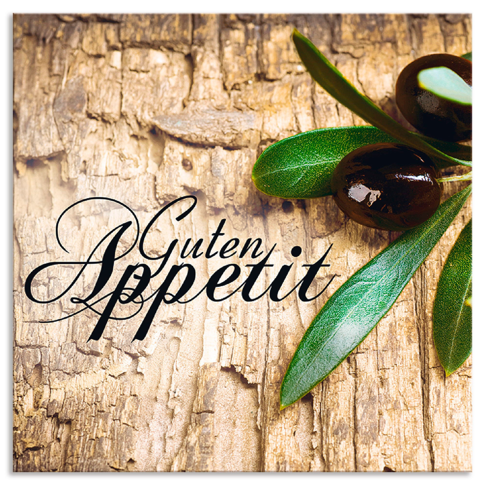 Artland Küchenrückwand "Oliven Guten Appetit" Alu Spritzschutz mit Klebeban günstig online kaufen