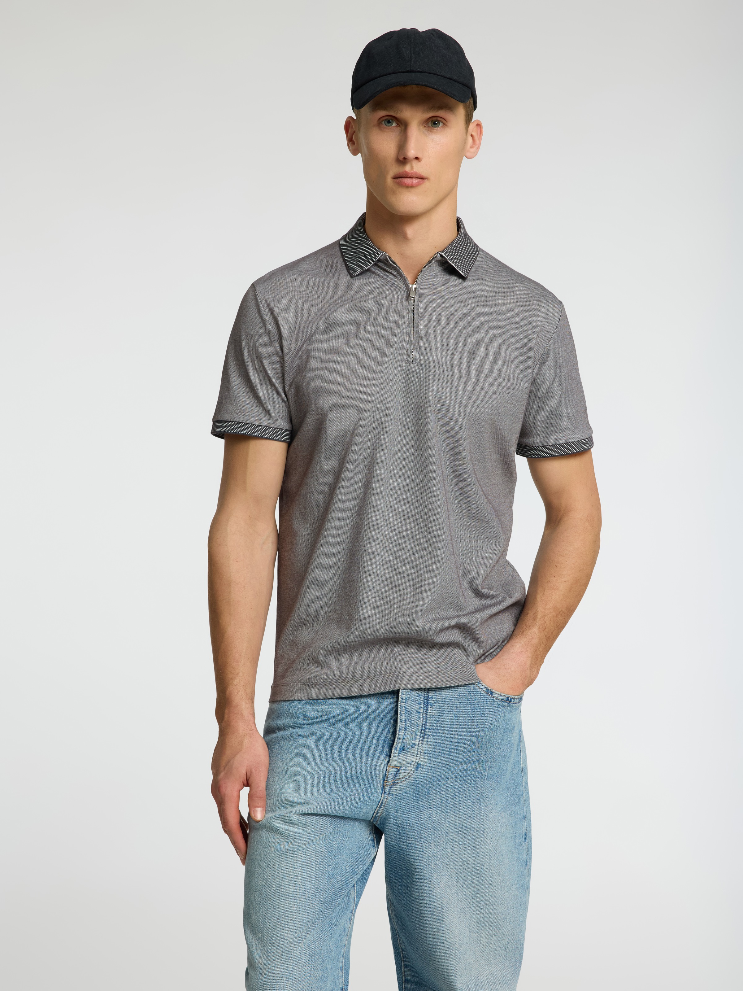 SELECTED Poloshirt "SLHFAVE ZIP SS POLO NOOS" Baumwollmischung, regular fit günstig online kaufen