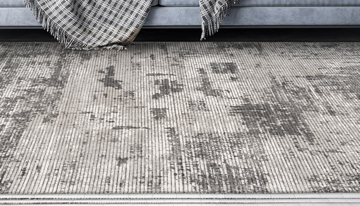 Teppich PADIRO "Sinai 325", grau (anthrazit), B:80cm H:11mm L:150cm, Viskose, Teppiche, Teppich, Viskose
