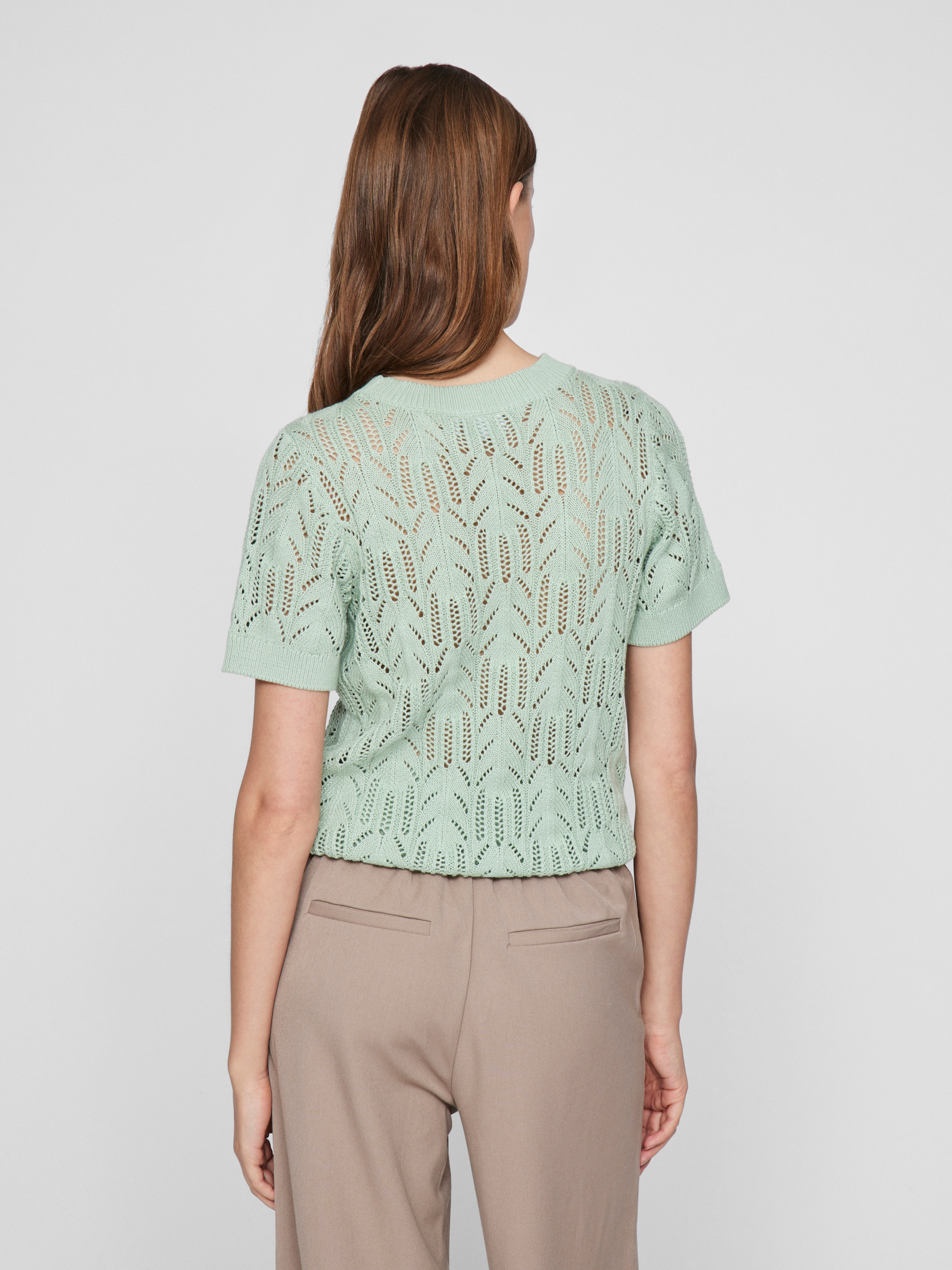 Vila Kurzarmpullover »VICOTTI S/S O-NECK KNIT TOP - NOOS«