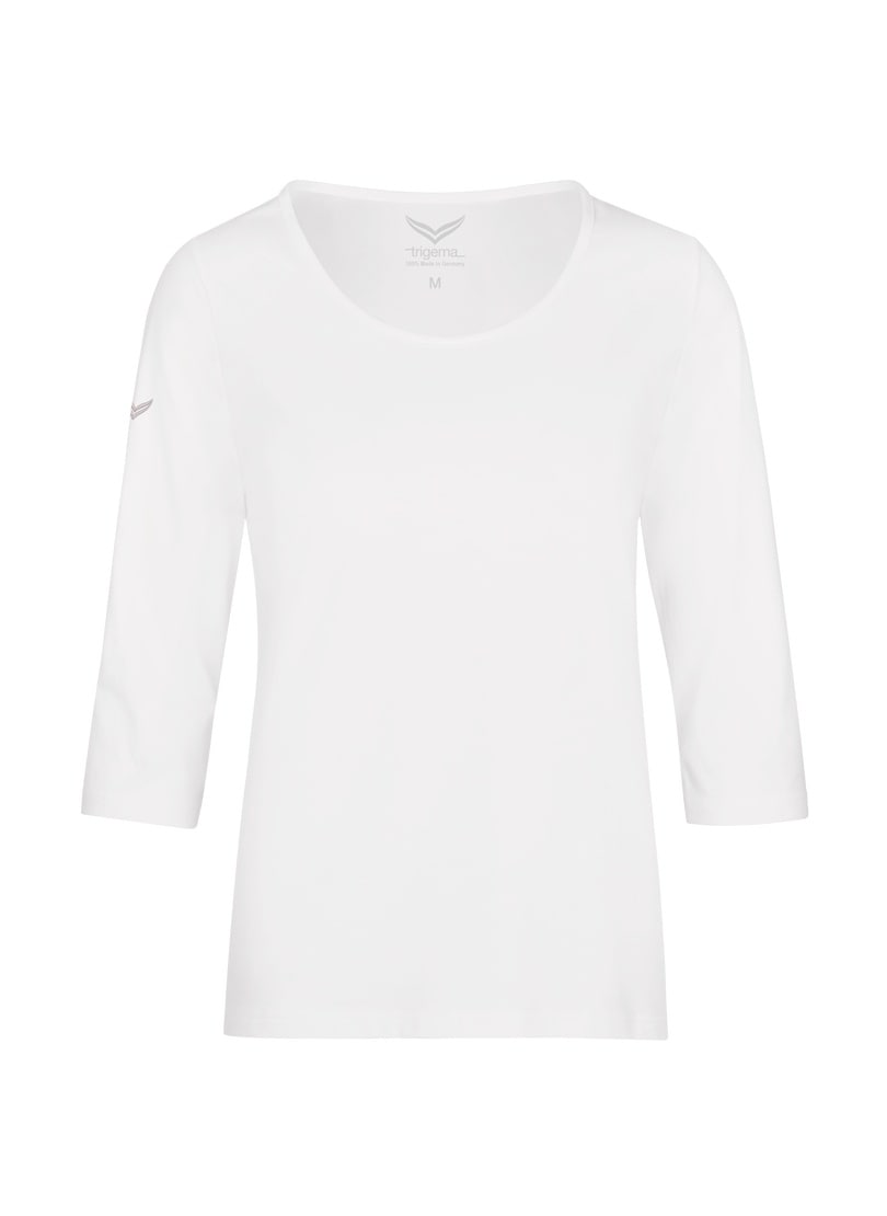 Trigema T-Shirt »TRIGEMA 3/4 Arm Shirt aus Biobaumwolle«, (1 tlg.)