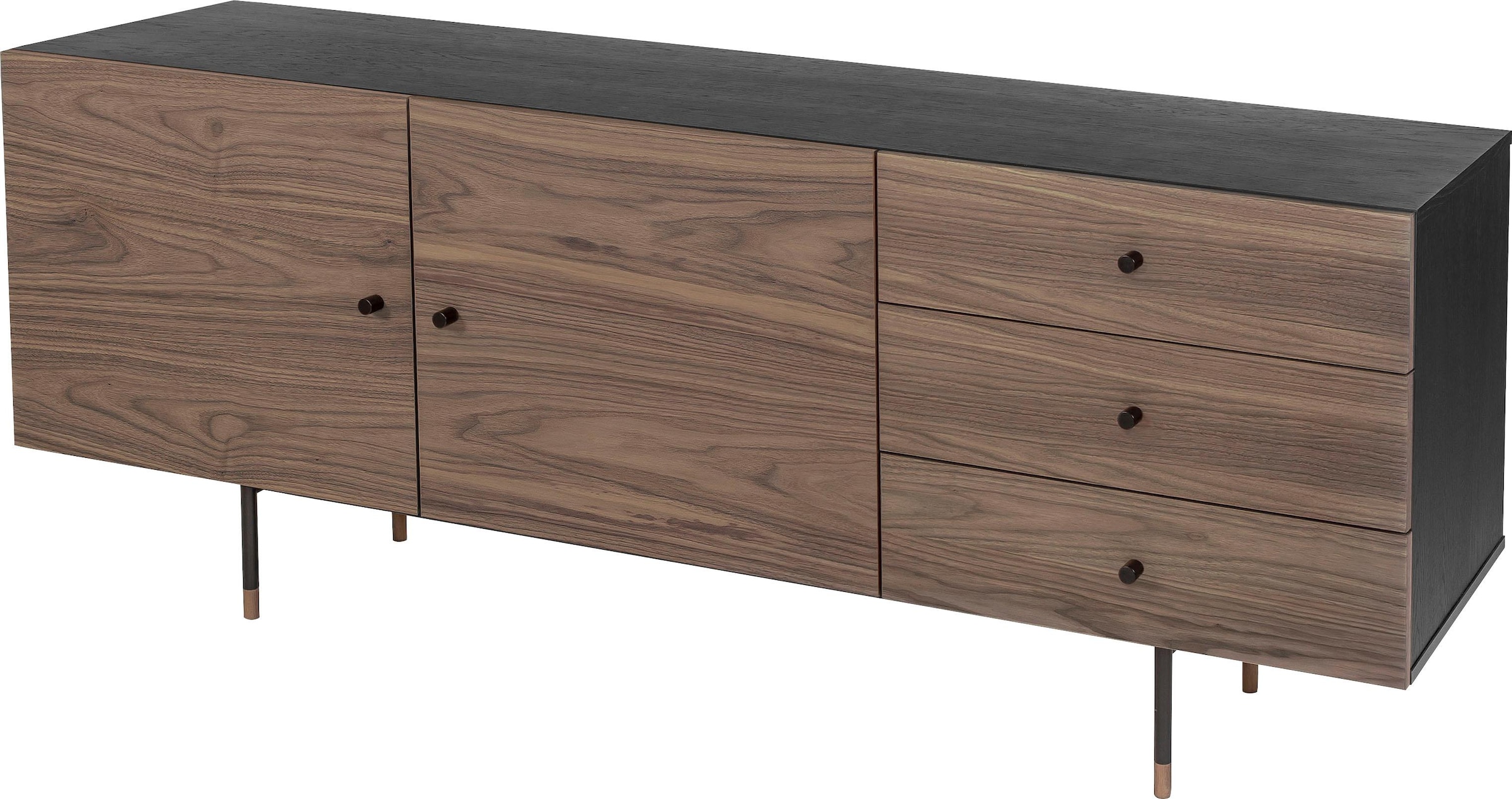 Woodman Sideboard »Daniel«, Breite 180 cm, Holzfurnier aus Walnussbaum