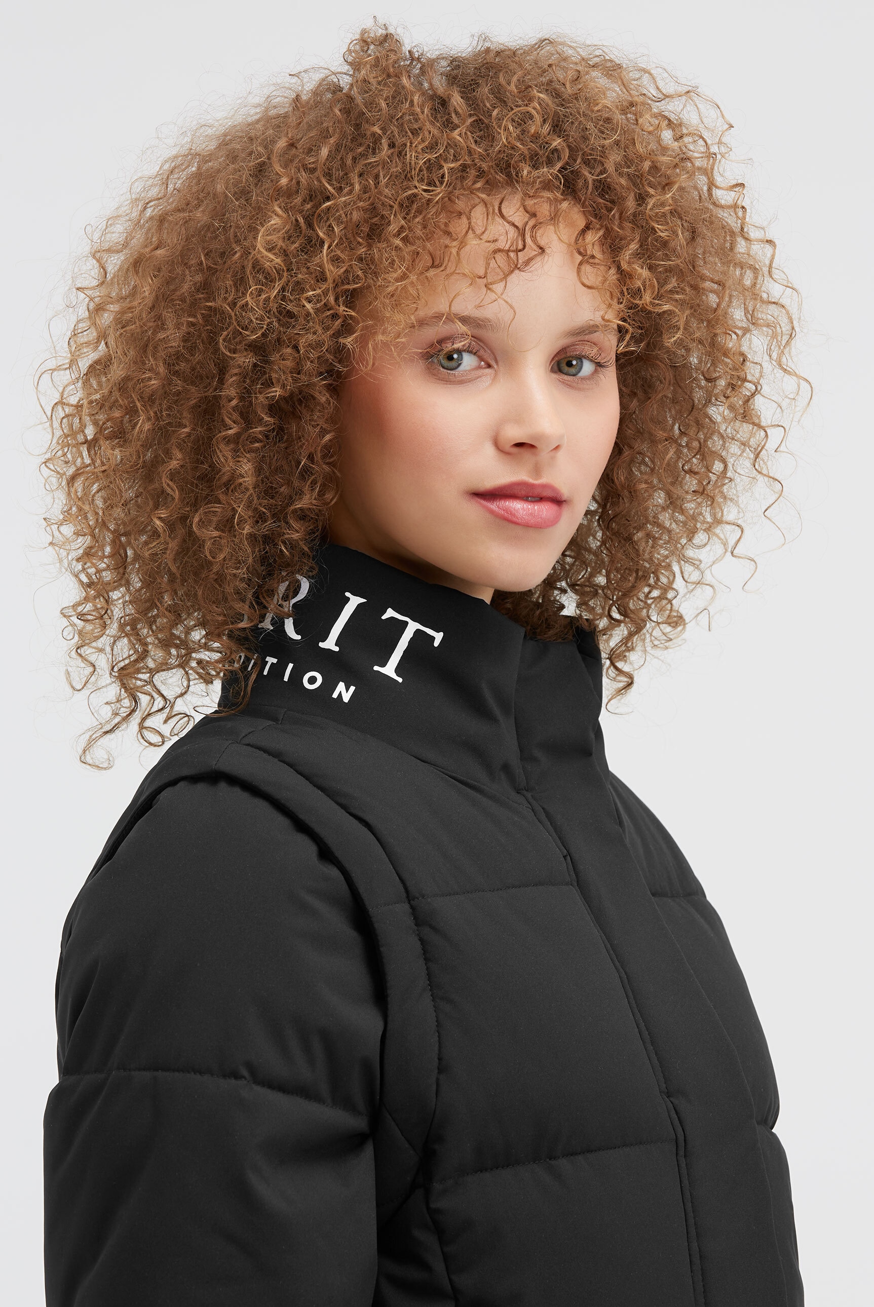 SOCCX Winterjacke ohne Kapuze mit abnehmbaren Ärmeln