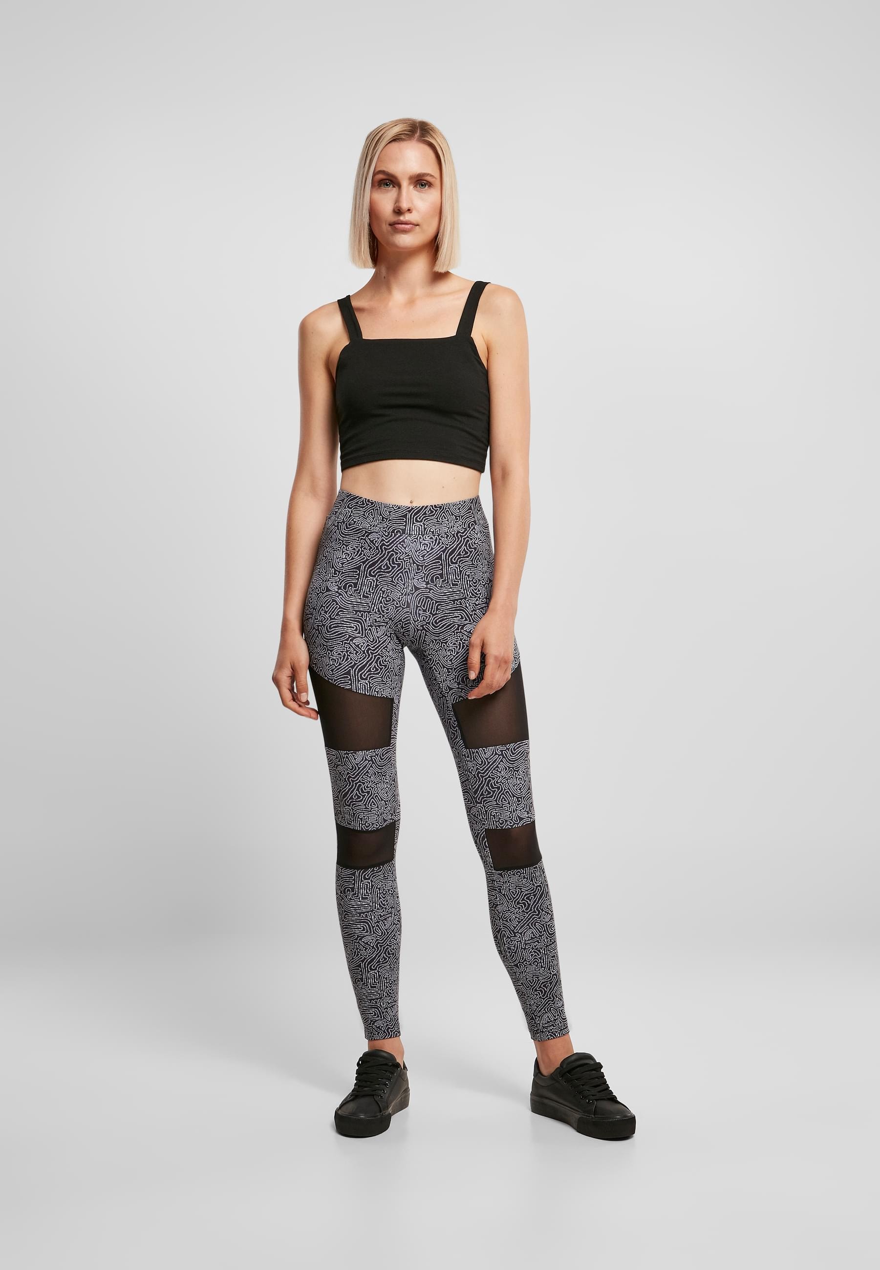 URBAN CLASSICS Leggings »Urban Classics Damen Ladies Tech Mesh AOP Leggings«, (1 tlg.)