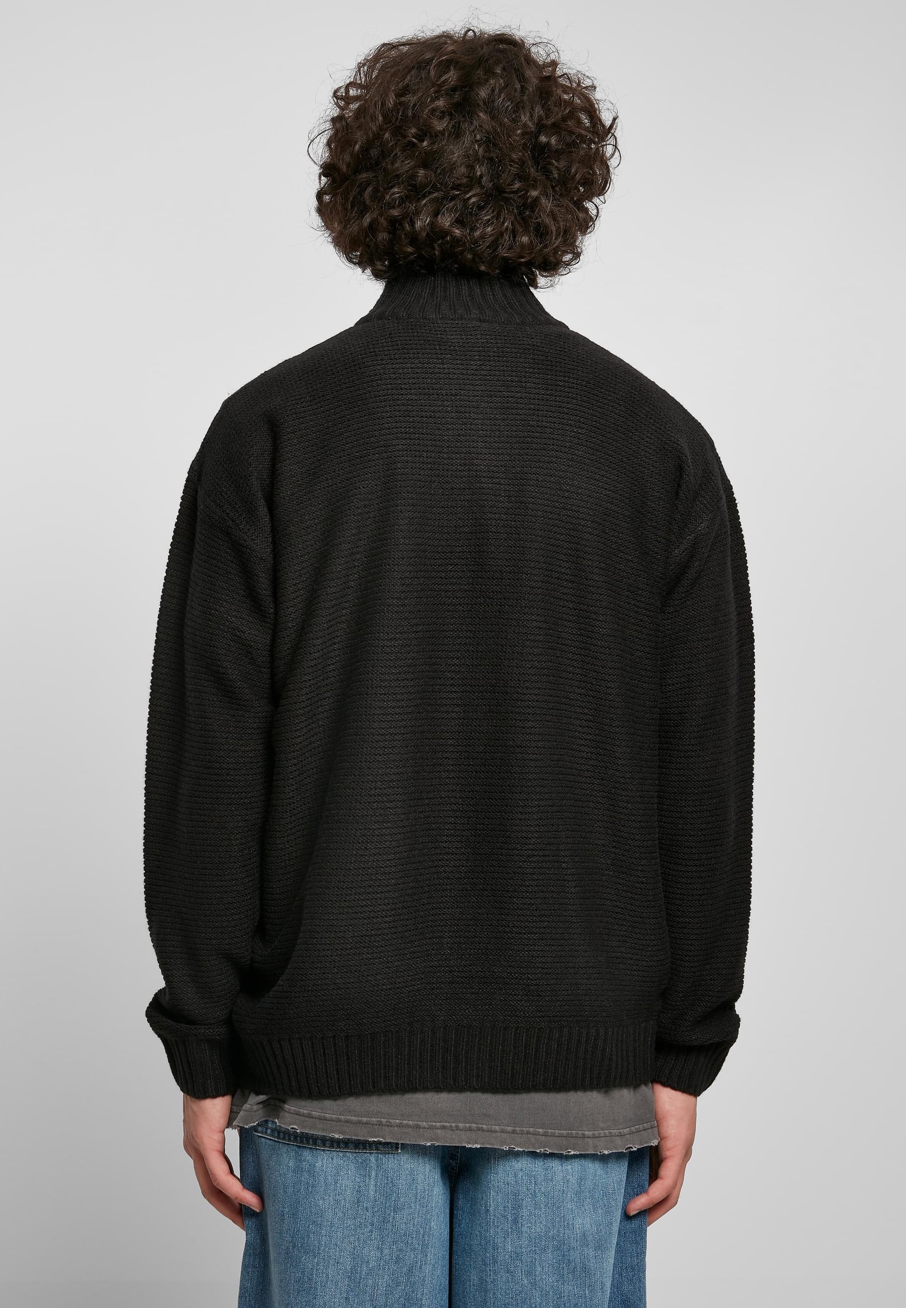 URBAN CLASSICS Sweater »Urban Classics Herren Knit Troyer«, (1 tlg.)
