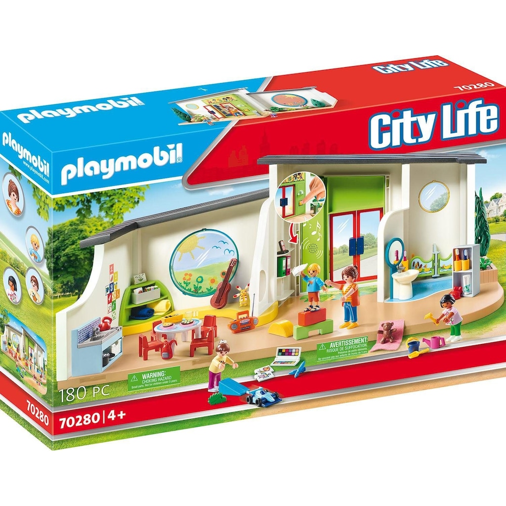 Playmobil® Konstruktions-Spielset »KiTa Regenbogen (70280), City Life«, (180 St.)