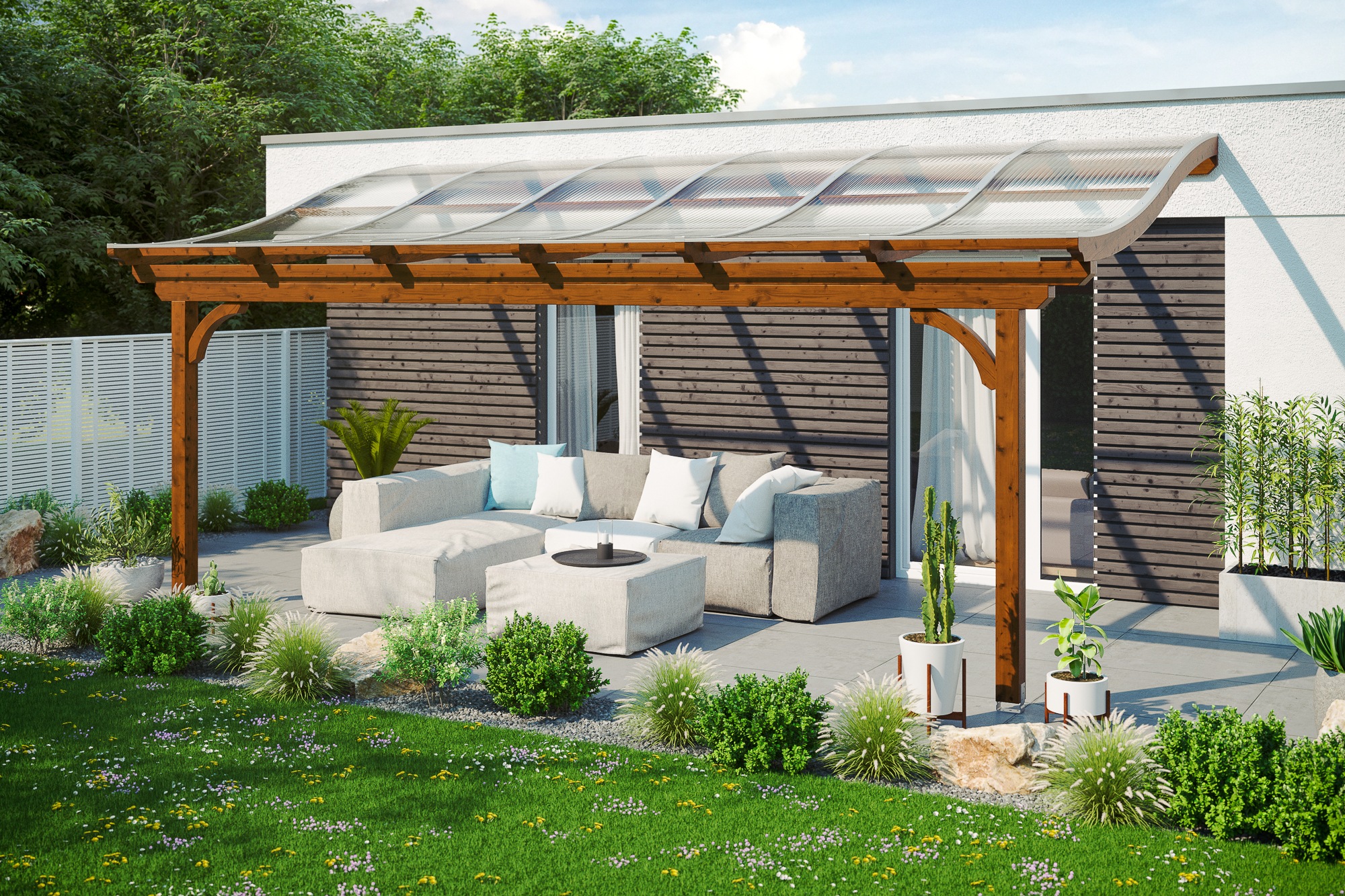 Skanholz Terrassendach »Verona«, Leimholz