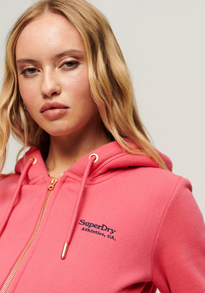 Superdry "ESSENTIAL LOGO ZIP HOODIE" mit Logostickerei günstig online kaufen