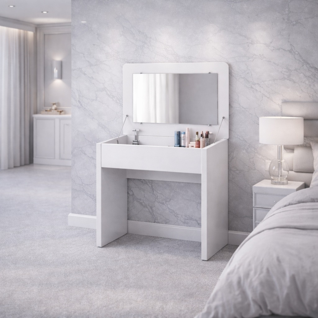 OTTO home Schminktisch »Trympo 7, Kosmetiktisch, Frisiertisch, Schminkkommode, Toilettentisch« Schminktisch mit Spiegel und Stauraum, Breite 80cm