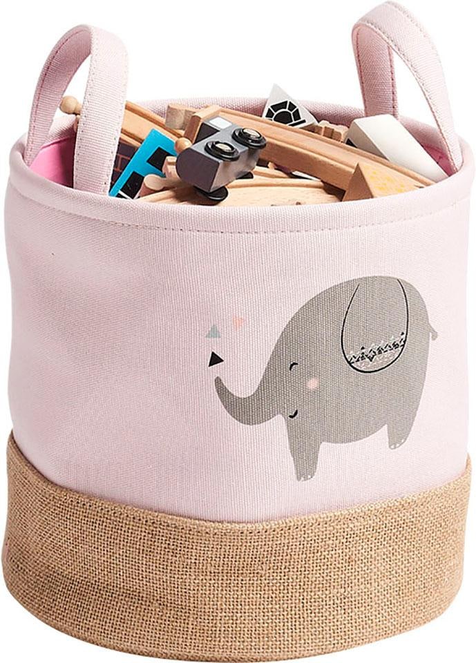 Zeller Present Aufbewahrungskorb »Elefant«, (Set, 2 St.), Niedliches Elefanten Tiermotiv