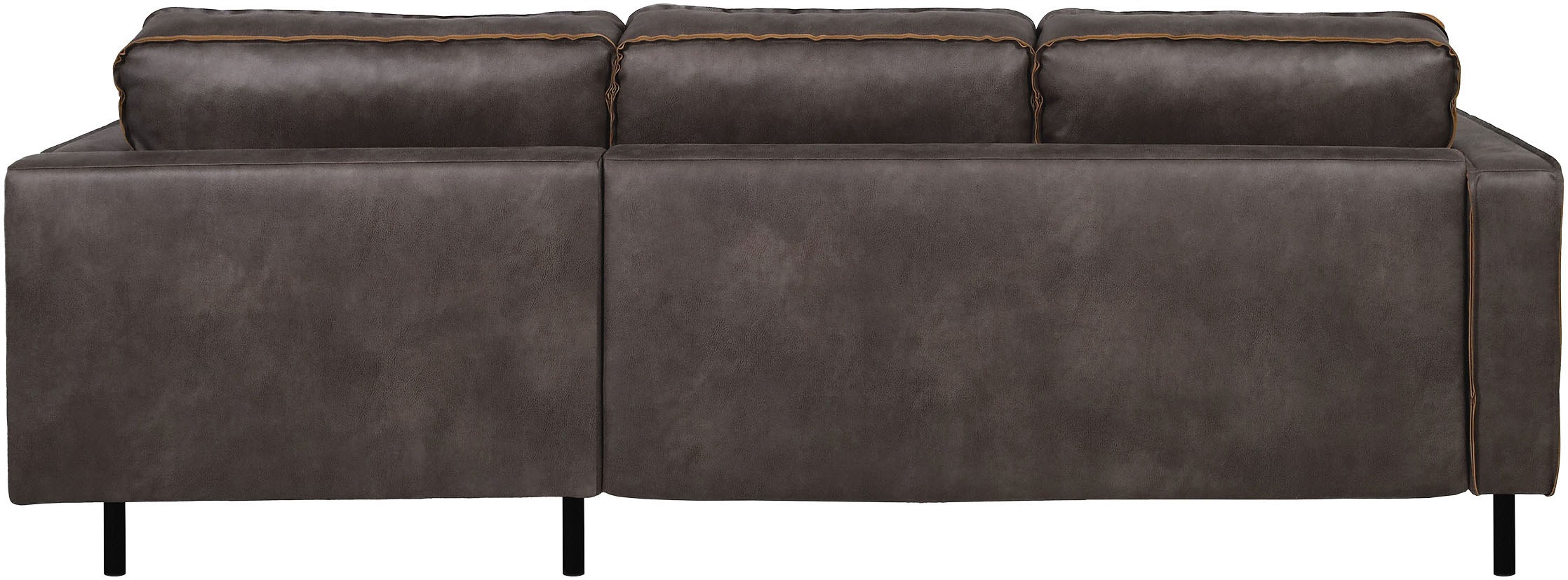 Places of Style Ecksofa »Watkins, wahlweise mit Schlaffunktion/Bettkasten, moderne offene Naht«, Recamiere beidseitig montierbar, L-Form, Breite 232 cm