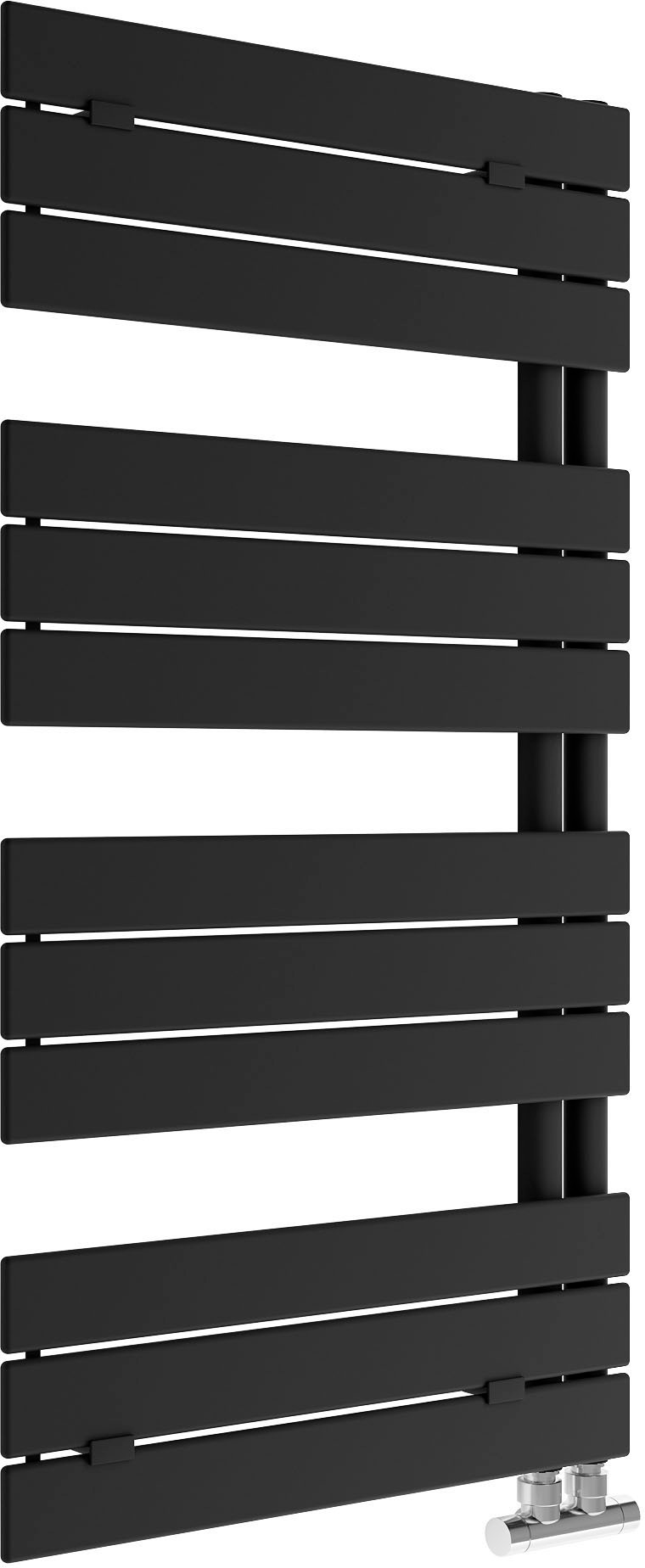 SANOTECHNIK Badheizkörper "Arezzo", B/H/T: 60cm x 120cm,matt, unten,rechts, schwarz, Badezimmer, Heizkörper, 700 W