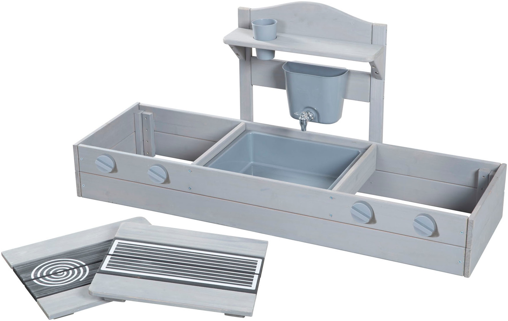 roba® Sandkasten »2 in 1, Balkonsandkasten mit Matschküche«, FSC® - schützt Wald