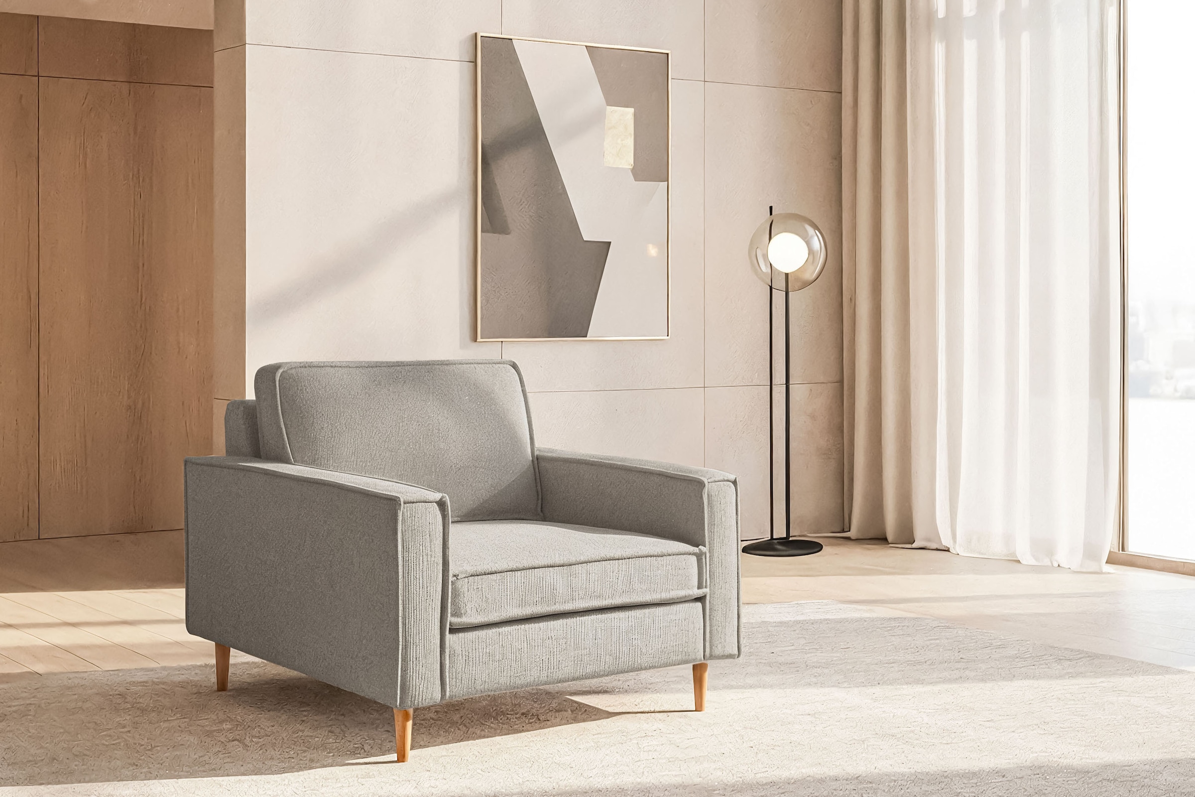 Home affaire Loveseat "Pinto Skandi 105 cm, Chenille, Struktur" günstig online kaufen