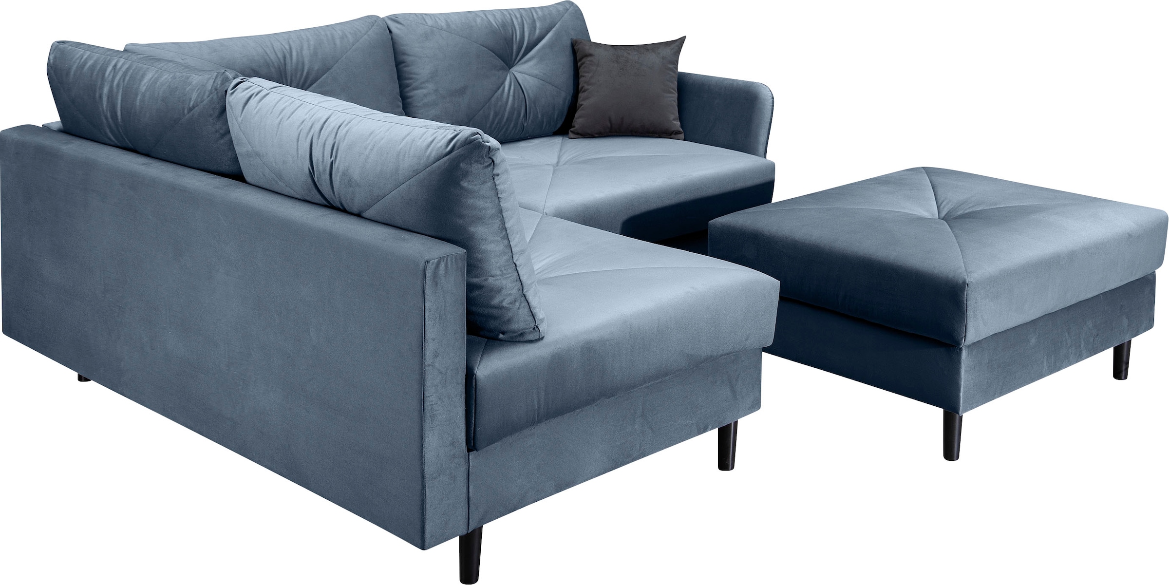 COLLECTION AB Ecksofa »Reina«, Rückenkissen | kaufen Zierkissen, 2 Massivholz-Füße beidseitig, 4 Ottomane BAUR 