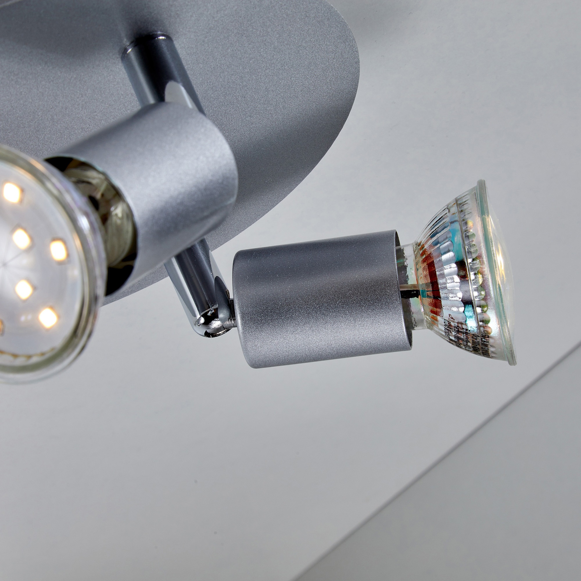 B.K.Licht LED Deckenspots »Lunis 3«, 3 flammig, Leuchtmittel GU10 | LED wechselbar, LED Deckenleuchte schwenkbar, inkl. 3W GU10 250LM GU10 warmweiß