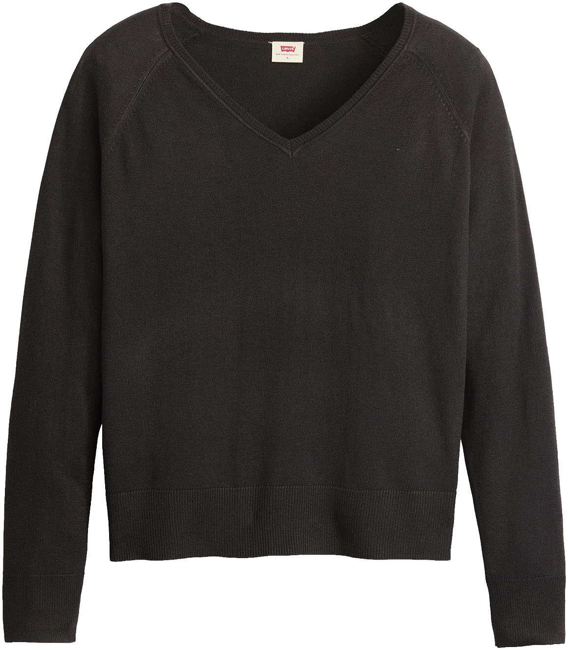 Levi's® Longpullover »PETAL VNECK SWEATER« mit Rippbündchen