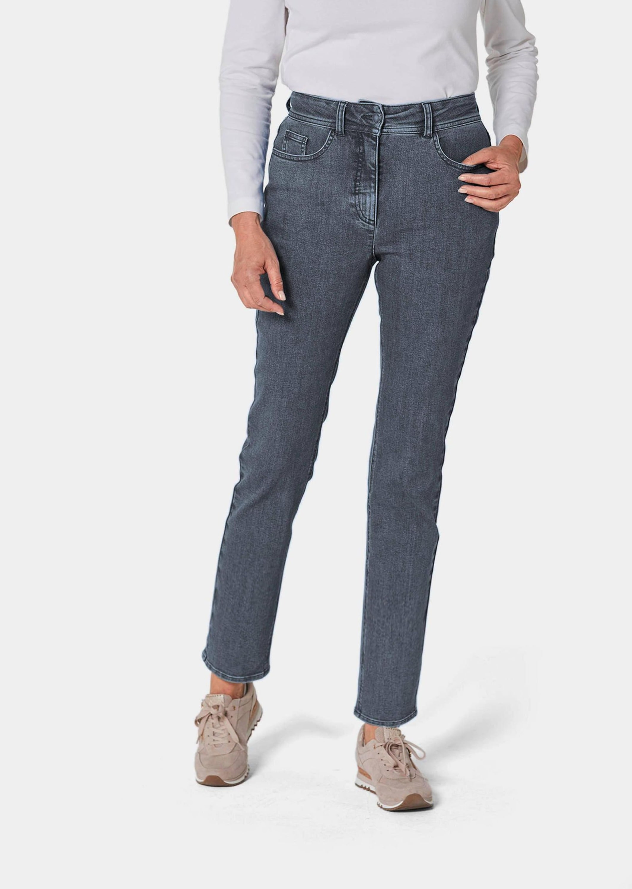 GOLDNER Regular-fit-Jeans »Hose mit Bauchweg-Effekt Superbequeme Hose mit Bauchweg-Effekt«