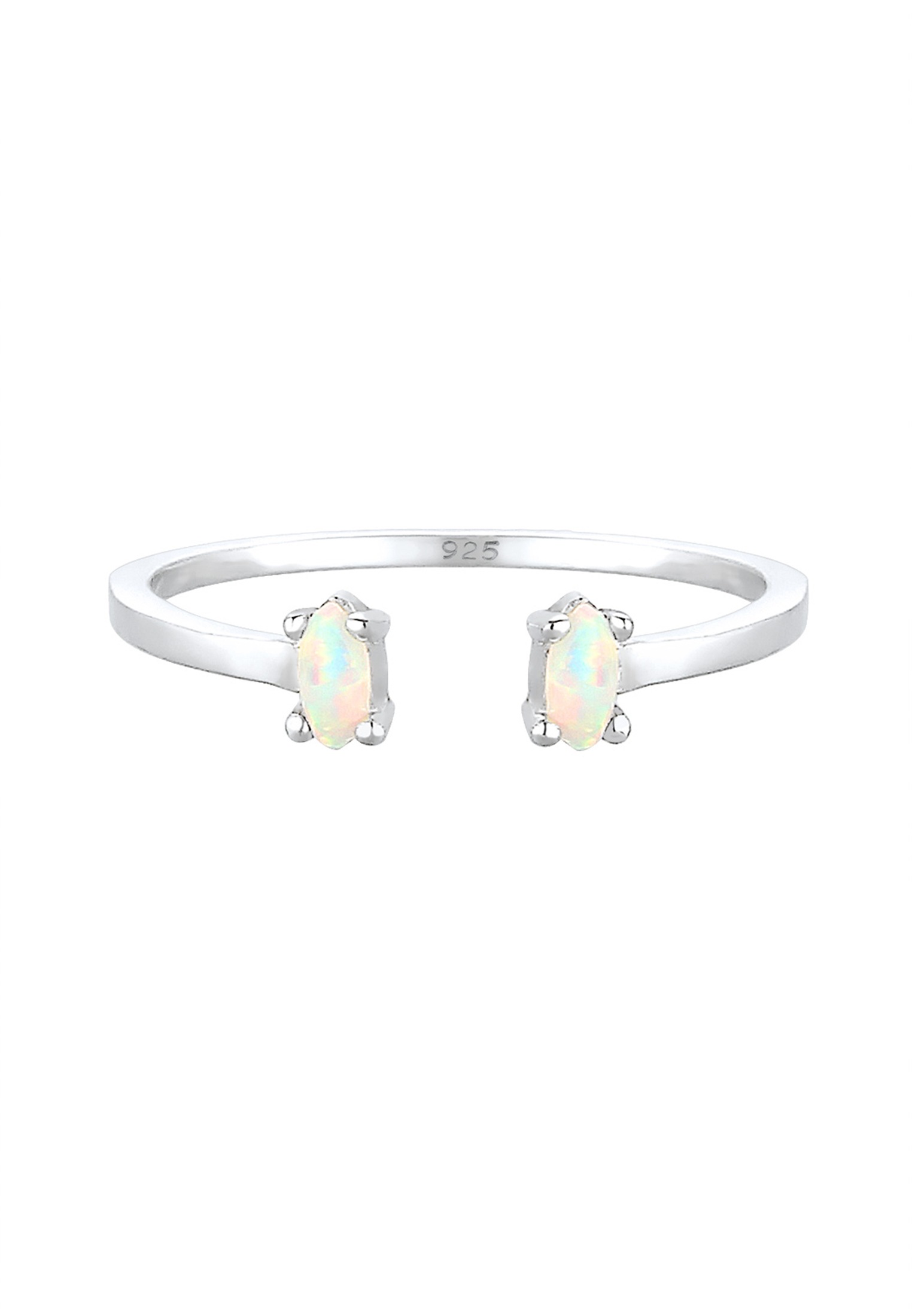 Elli Fingerring »mit Opal Oval Offen Verstellbar 925 Silber«
