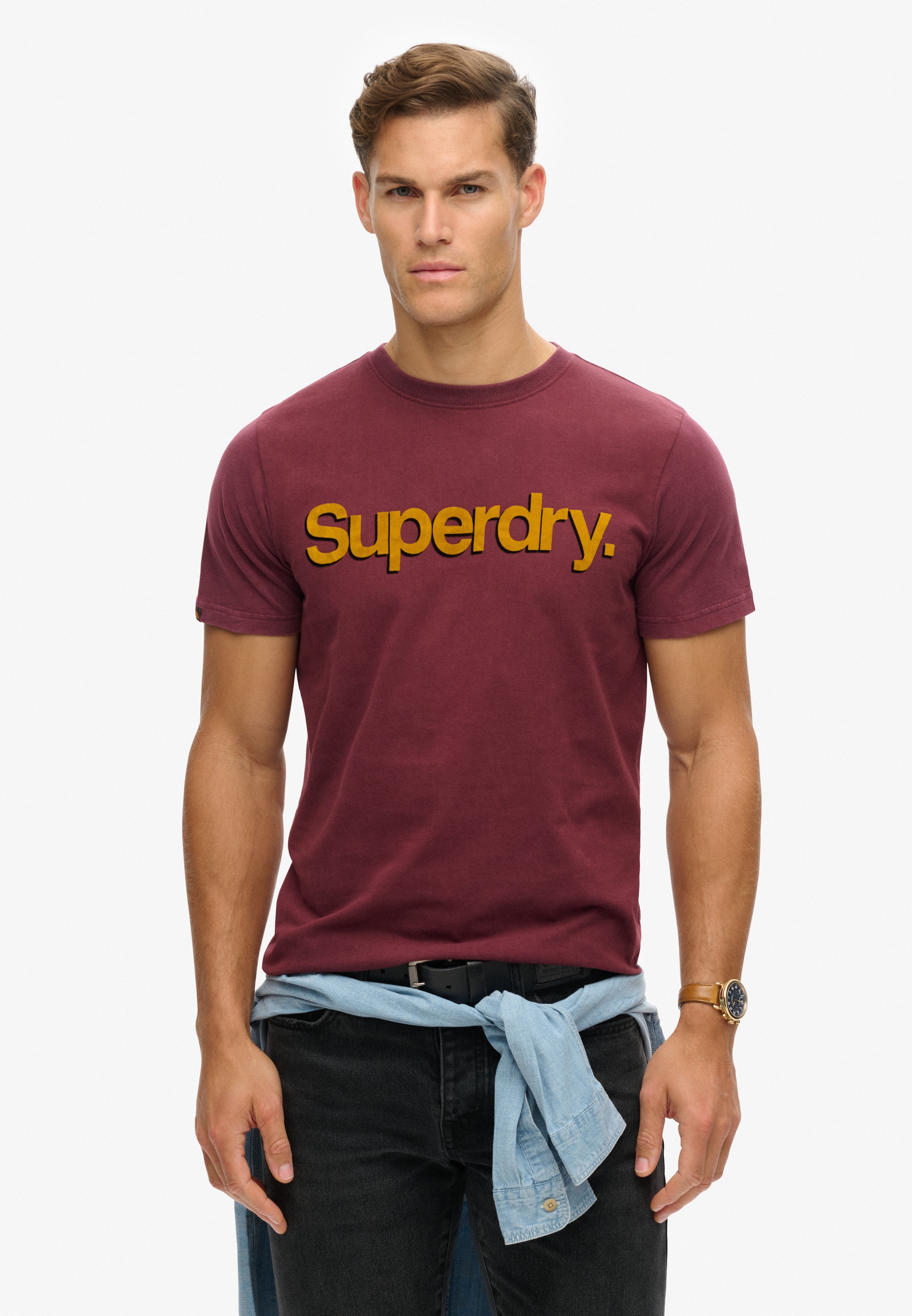 Superdry Rundhalsshirt "CLASSIC CORE LOGO SHADOW TEE" günstig online kaufen