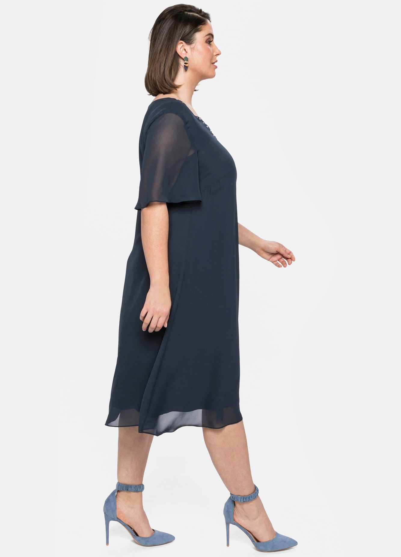 Sheego Chiffonkleid »Chiffonkleid«