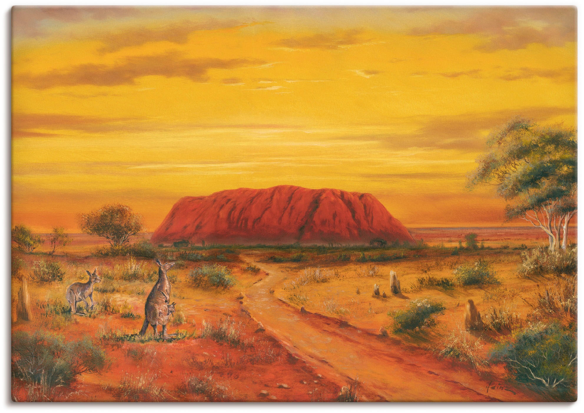 Artland Leinwandbild »Australisches Tal«, Australien, (1 St.), auf Keilrahmen gespannt