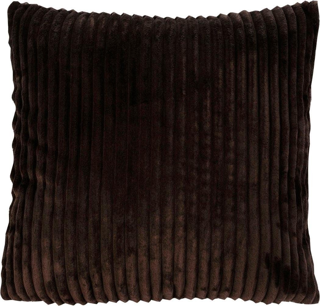 Dekokissen GÖZZE, B:50cm L:50cm, braun, Polyester, Dekokissen_Sitzkissen_Kissenhüllen, "Cord-Optik Dekokissen", 50x50 cm, passend zu Cord-Optik