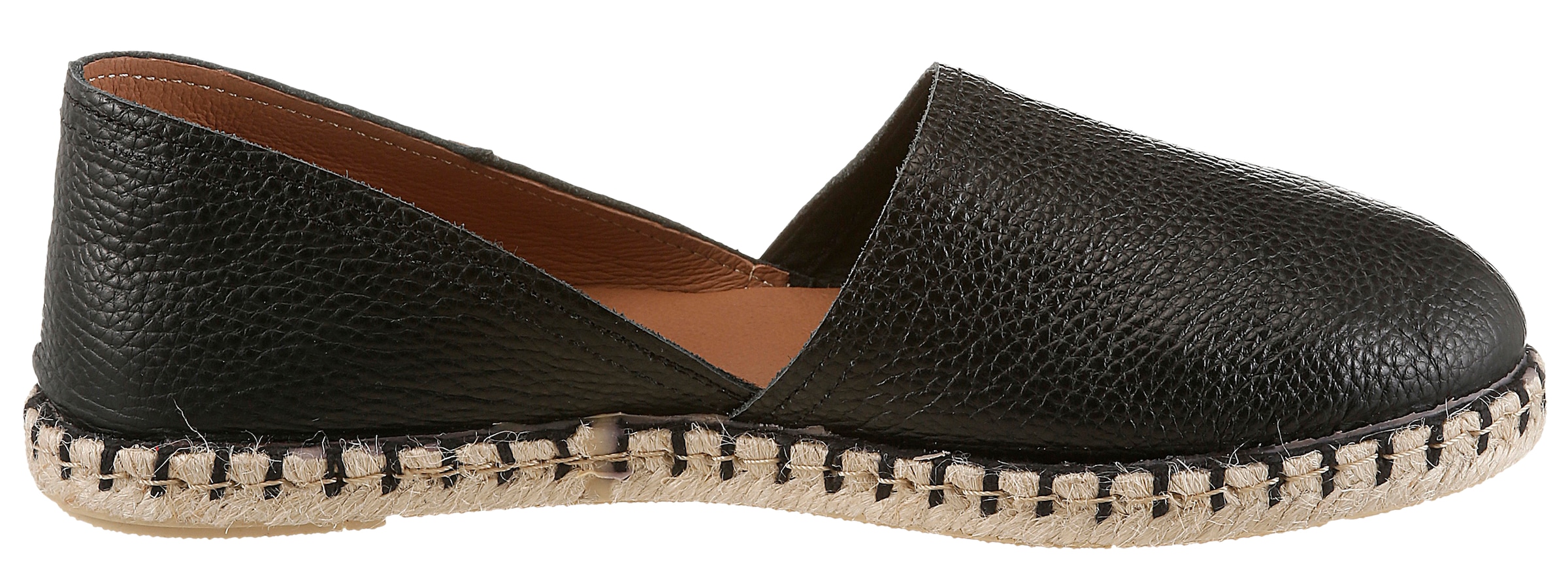 VERBENAS Espadrille »CARMEN«  Slipper, Sommerschuh, Urlaubsschuh, Flat mit Rahmennaht