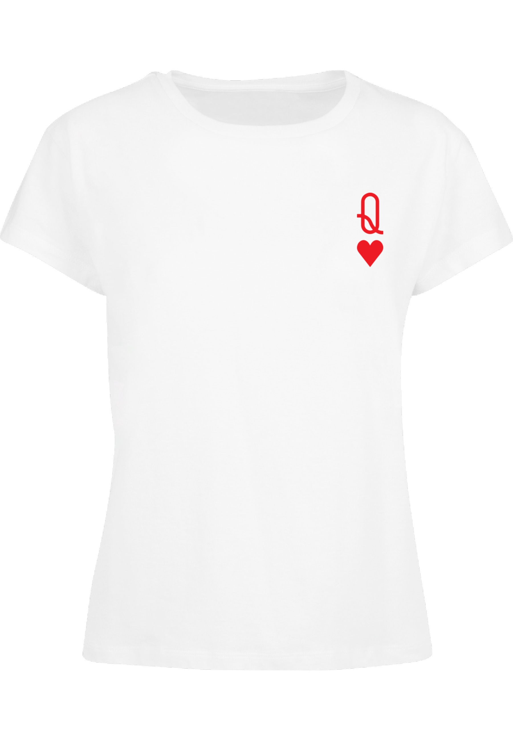 Merchcode T-Shirt "Merchcode Ladies Hugs & Love - Queen of Hearts Box Tee" günstig online kaufen