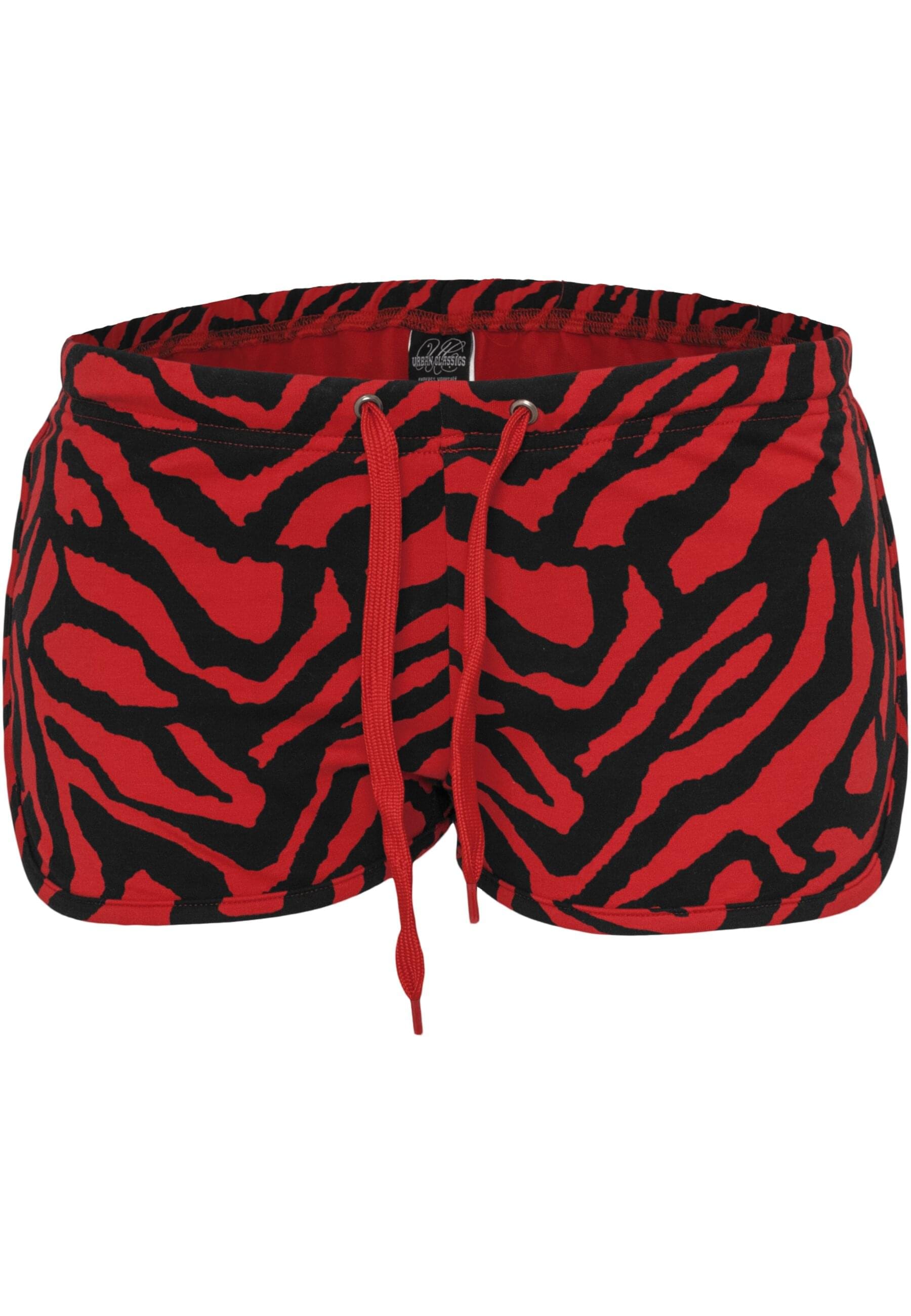 URBAN CLASSICS Stoffhose "Urban Classics Damen Ladies Zebra Hotpants", (1 tlg.)