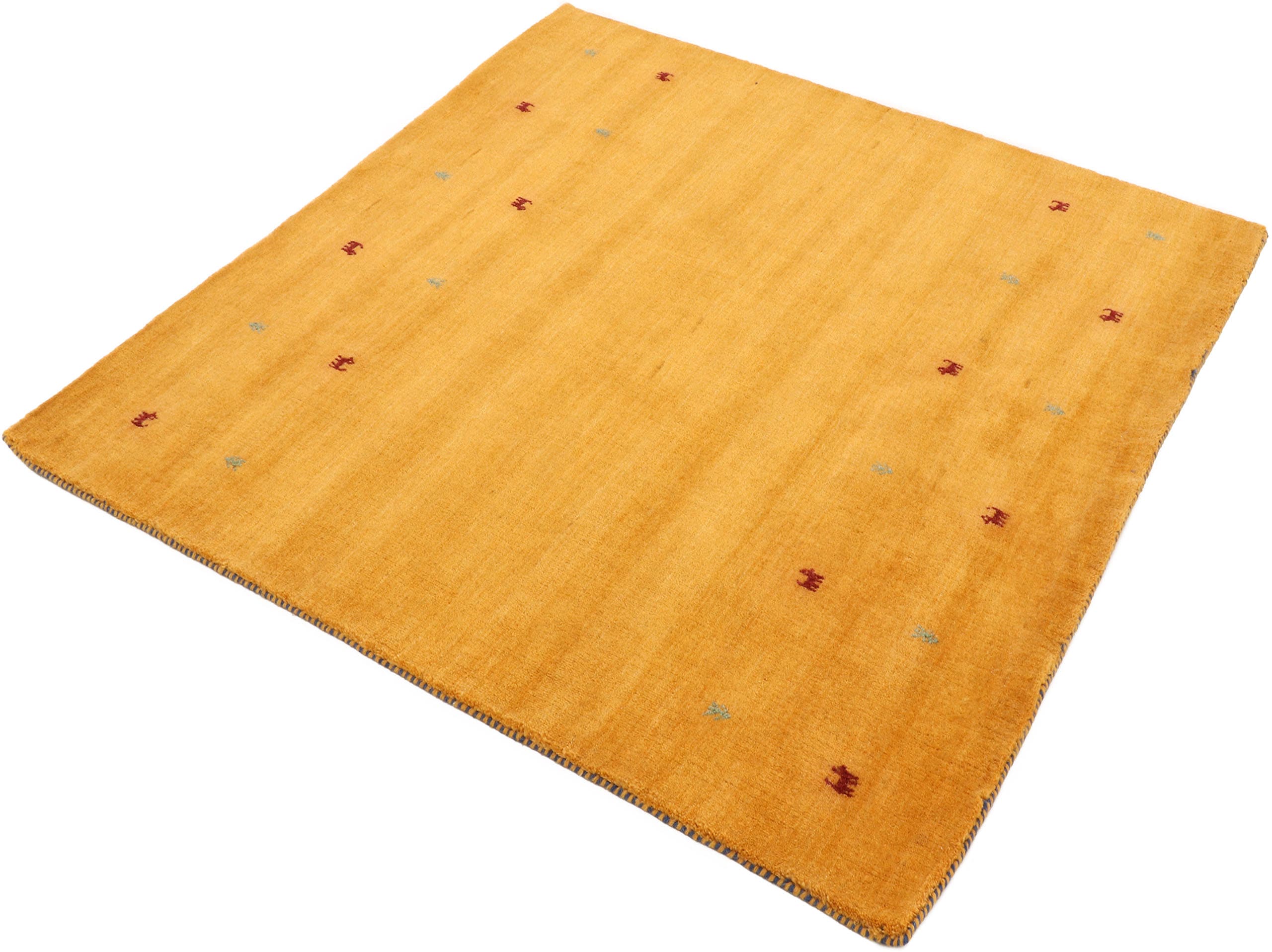 carpetfine "Gabbeh Uni, auch als Läufer und Rund erhältlich" quadratisch 15 mm Höhe reine Wolle, handgewebt, Gabbeh Loom Tiermotiv, große Farbauswahl