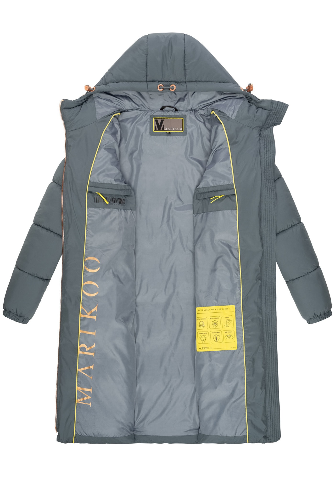 Marikoo Winterjacke »Nomadiaa«, Lange Damen Winterjacke