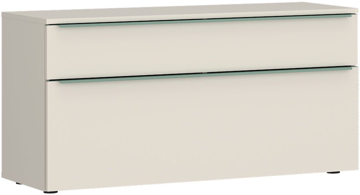 TOM TAILOR HOME Lowboard "COLOR PUZZLE 3 – 1 Klappe 1 Schublade mit farbigem Griff und Füßen" Kommode, Breite 110 cm,mit Klappe und Schublade, viel Stauraum