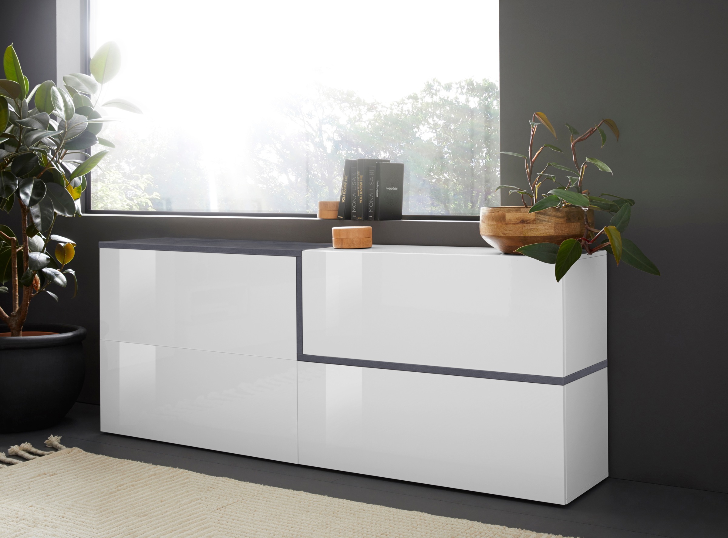 Home affaire Sideboard "Zet" Breite 210 cm günstig online kaufen