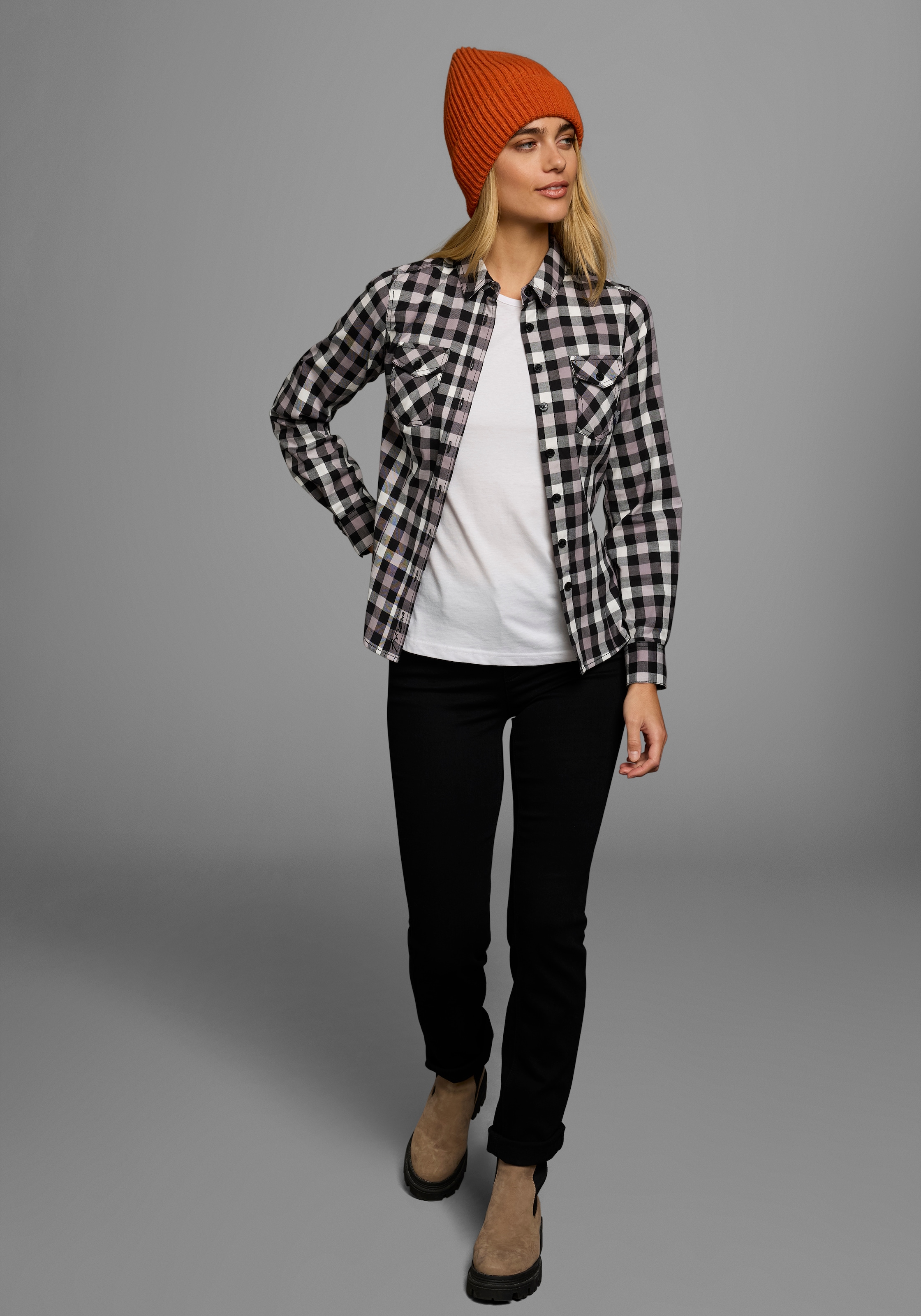 Arizona Karobluse, Lässiger-Holzfäller-Look