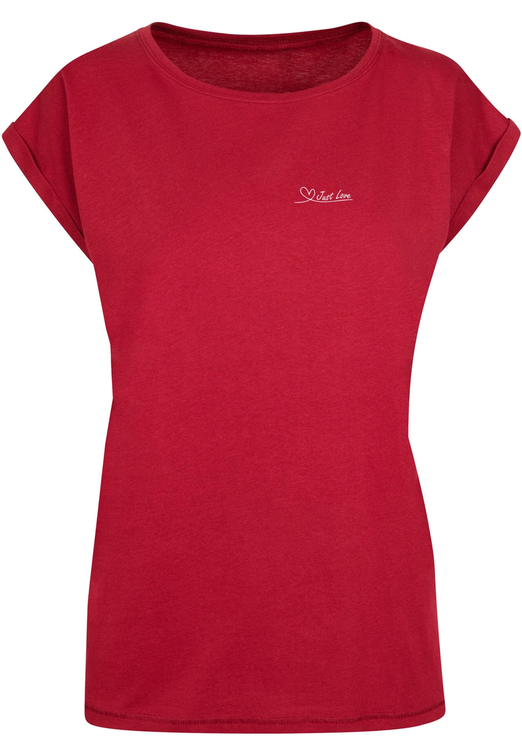 Merchcode T-Shirt "Merchcode Damen Ladies Just love Extended Shoulder Tee" günstig online kaufen