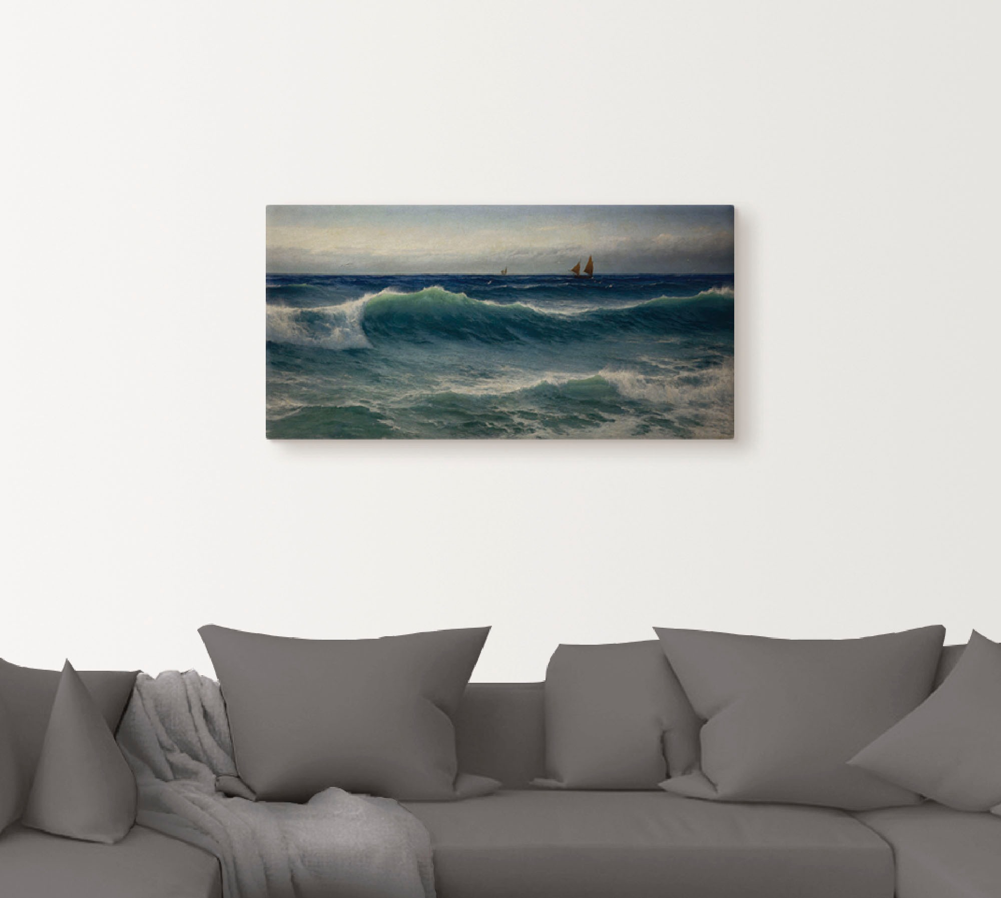 Artland Leinwandbild "Brechende Wellen. 1893" Gewässer 1 Stk. tlg. als Lein günstig online kaufen